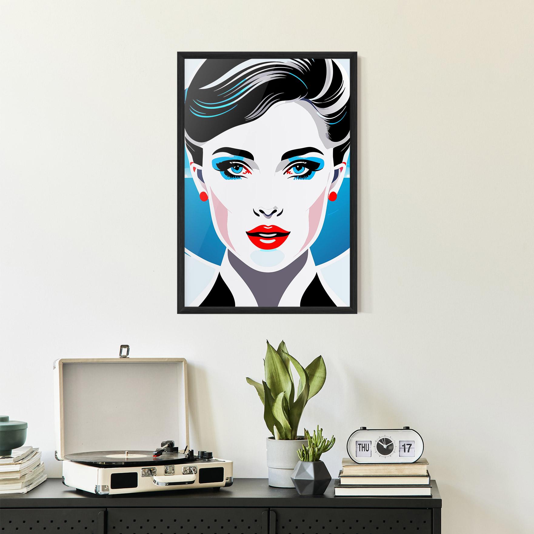 Poster Înrămat Smart Woman Portrait mockup 2