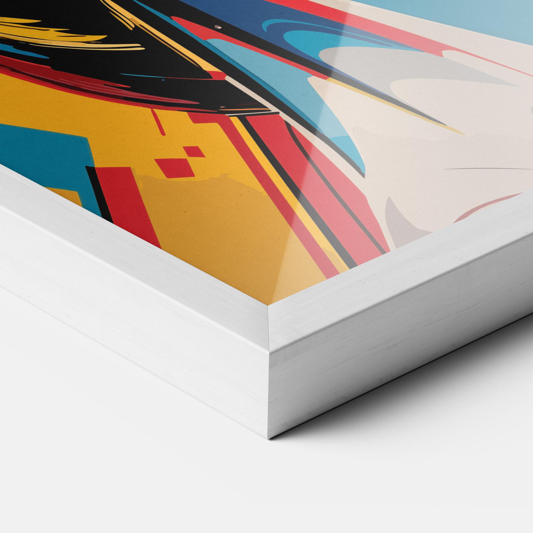 Poster Înrămat Colorful Portrait Lady mockup 3