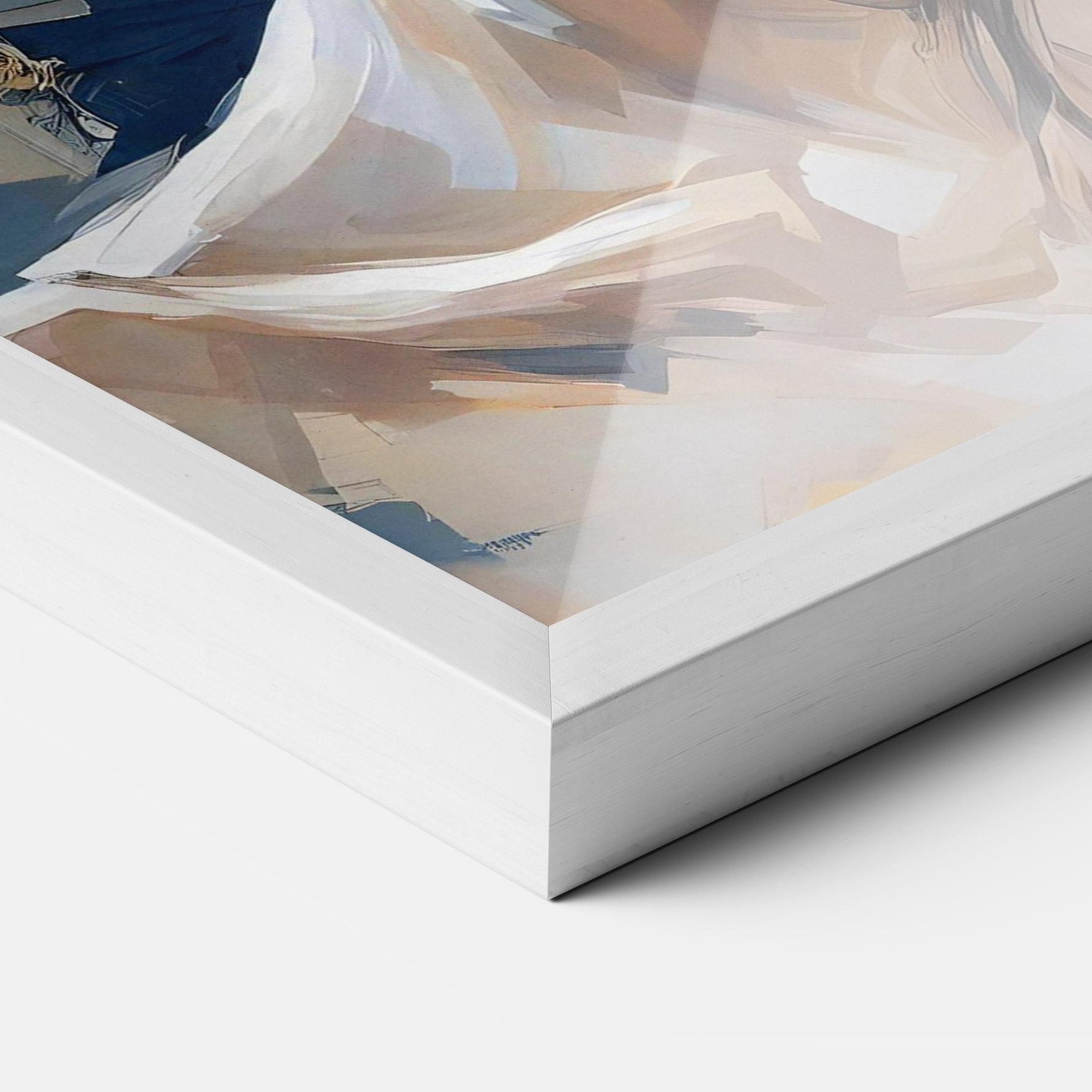 Poster Înrămat Long Black Hair Portrait mockup 3