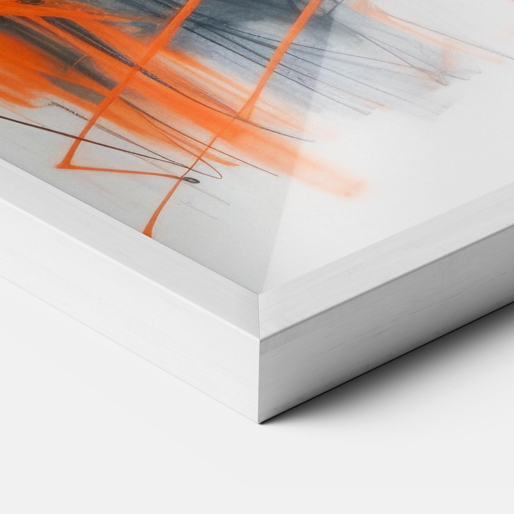 Poster Înrămat Orange Ink Drawing mockup 3