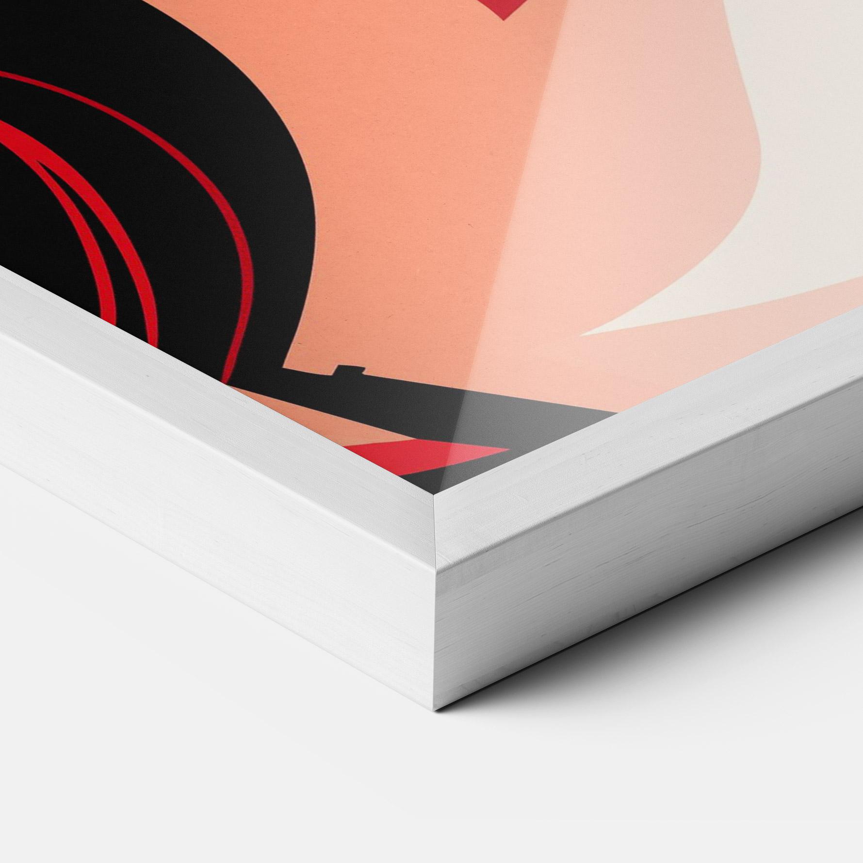 Poster Înrămat Red Light Portrait mockup 3