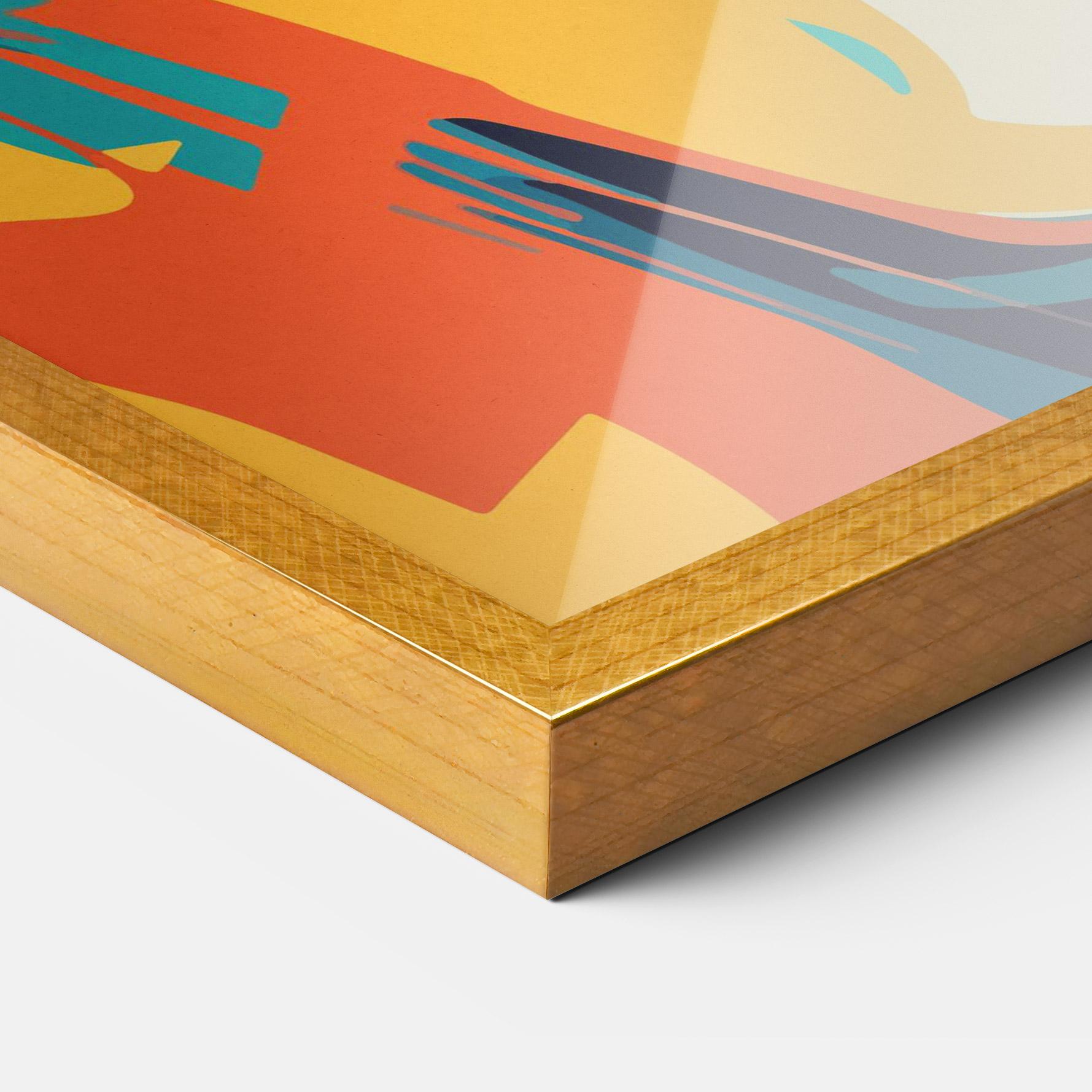 Poster Înrămat Blonde Girl Portrait mockup 3