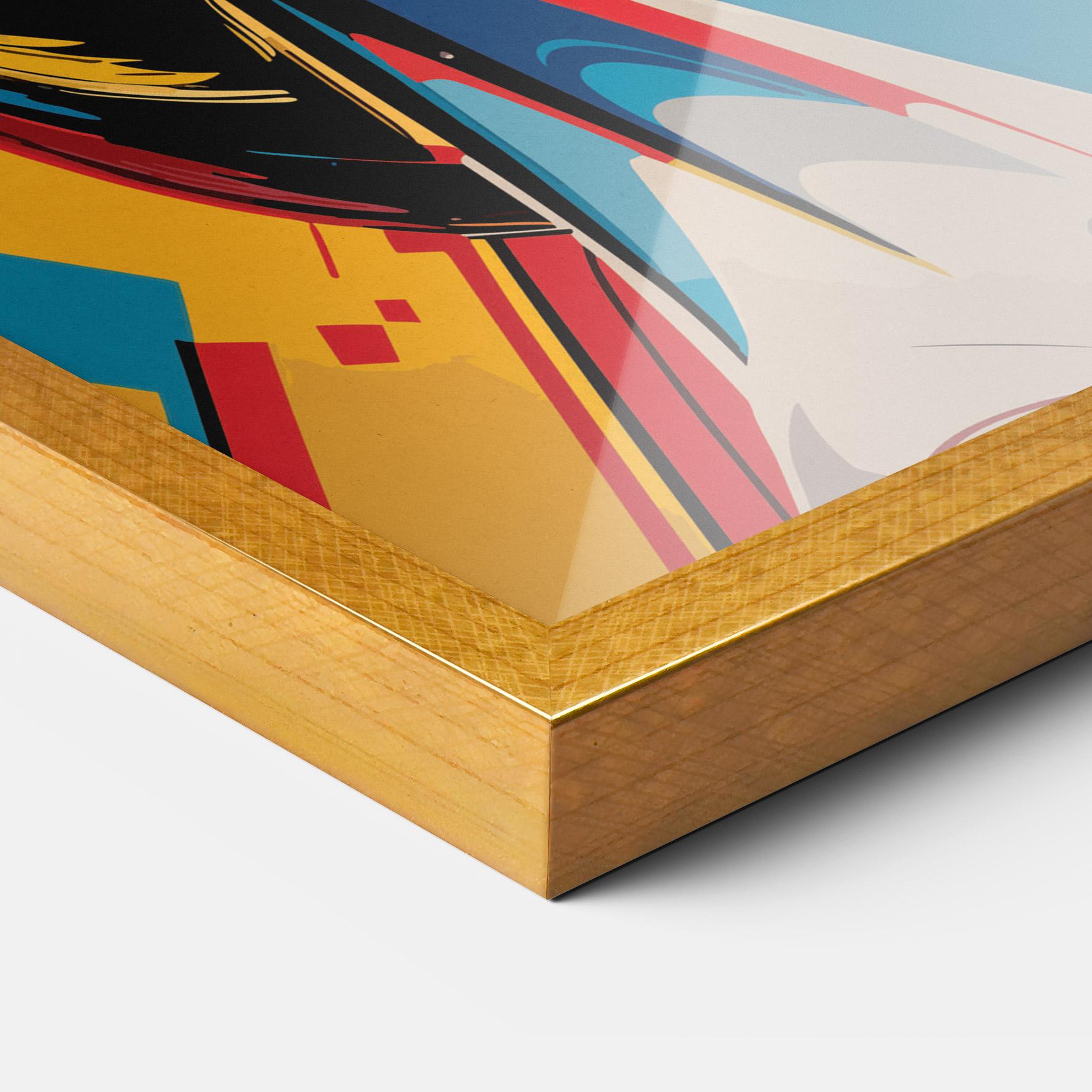 Poster Înrămat Colorful Portrait Lady mockup 3