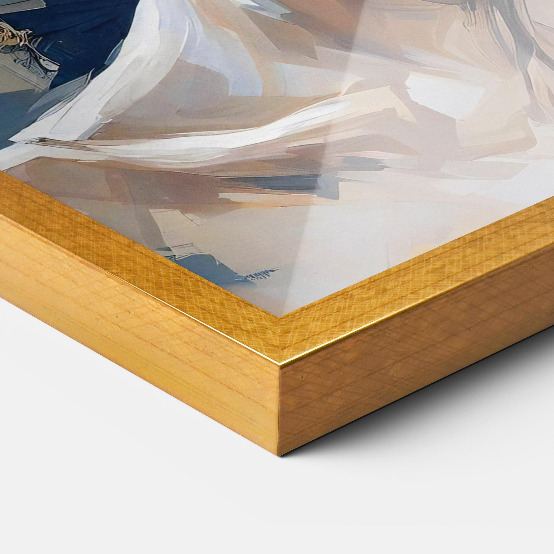 Poster Înrămat Long Black Hair Portrait mockup 3