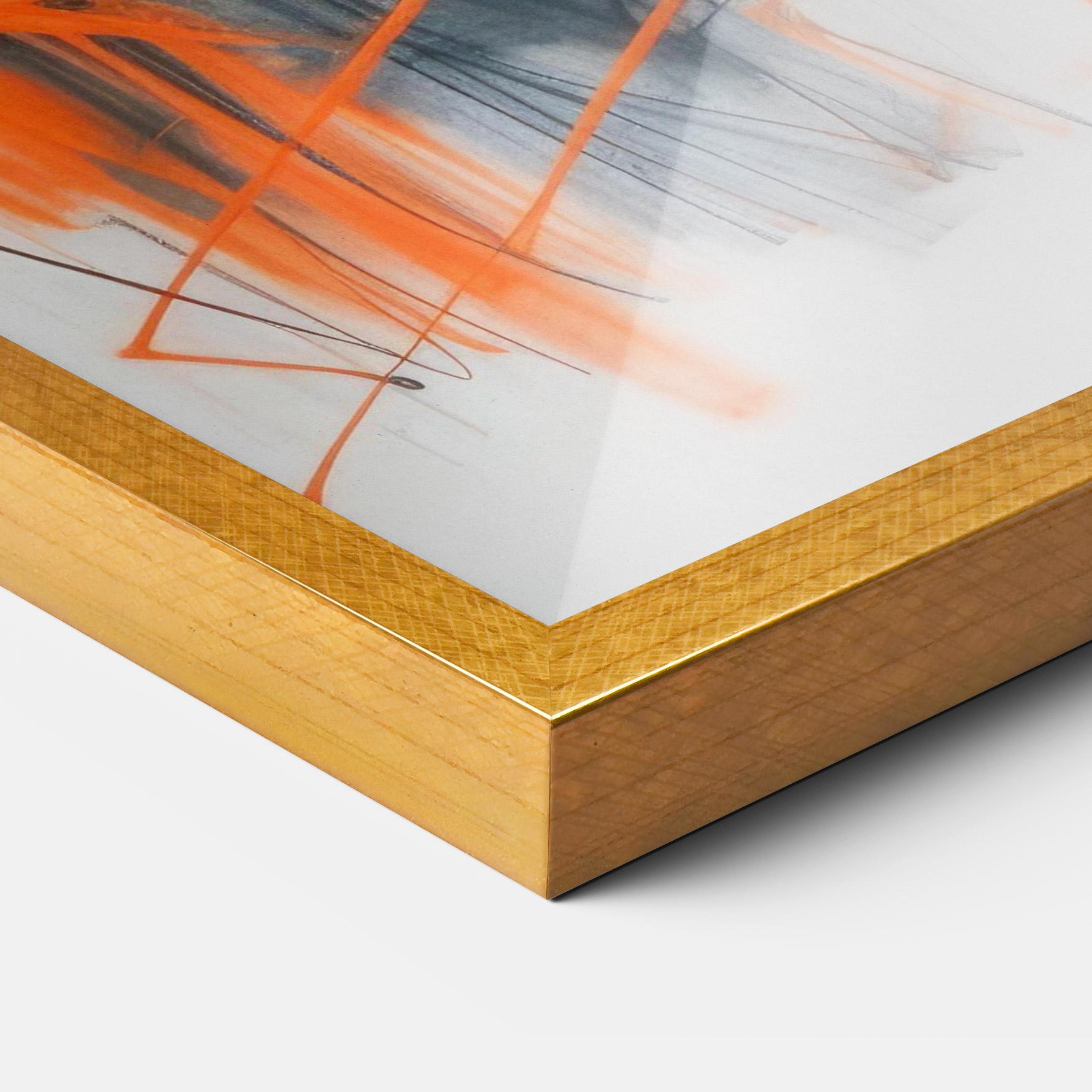 Poster Înrămat Orange Ink Drawing mockup 3