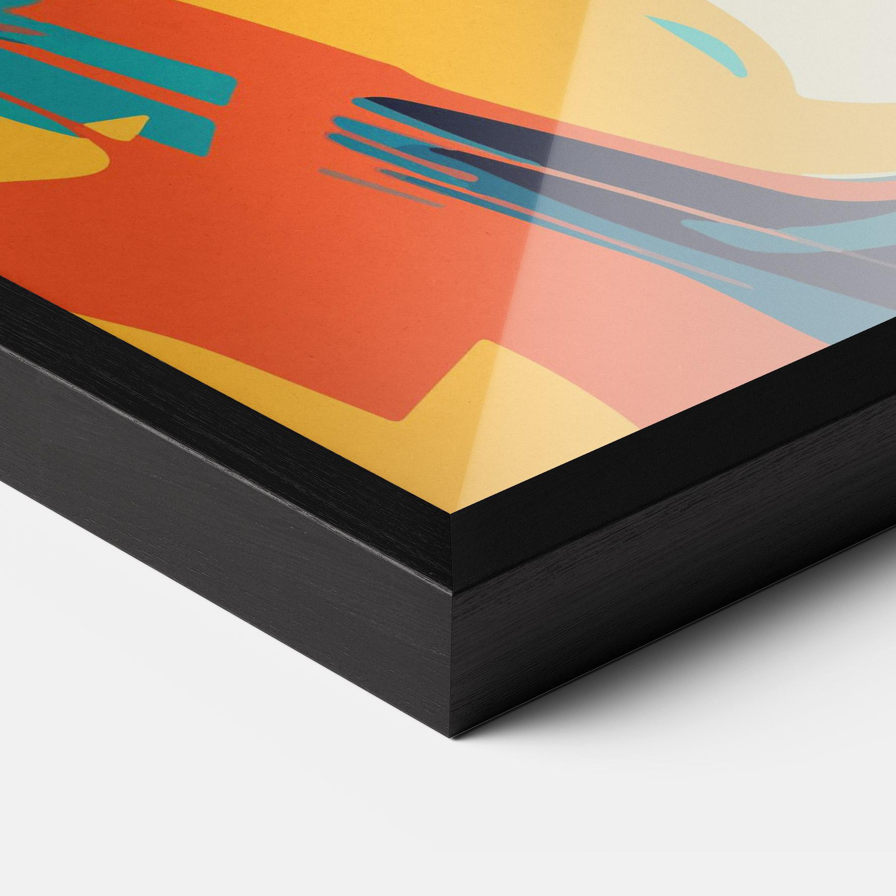 Poster Înrămat Blonde Girl Portrait mockup 3