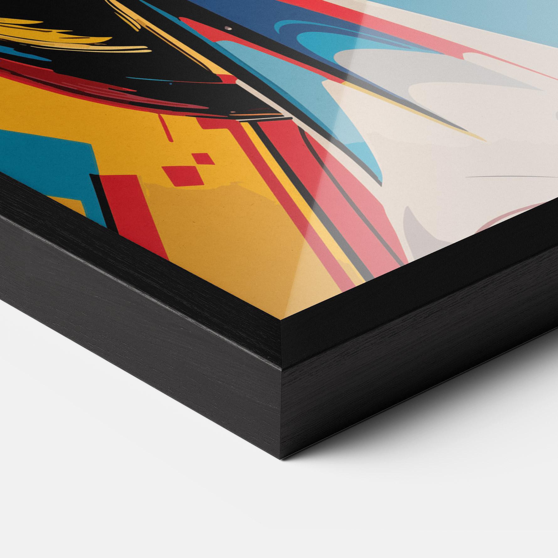 Poster Înrămat Colorful Portrait Lady mockup 3