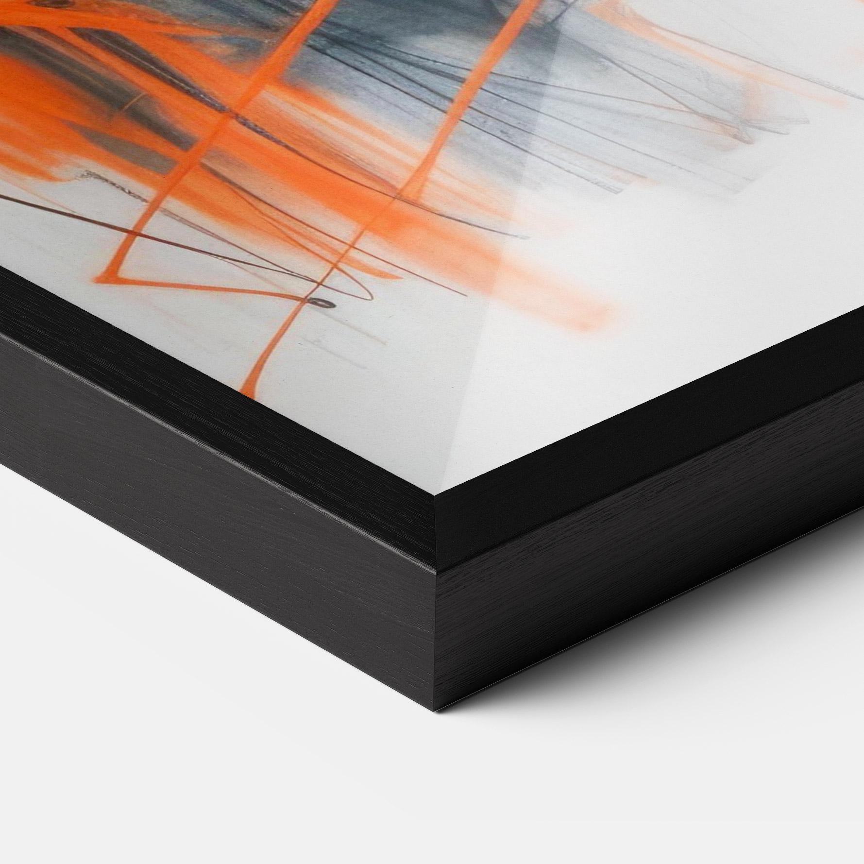 Poster Înrămat Orange Ink Drawing mockup 3