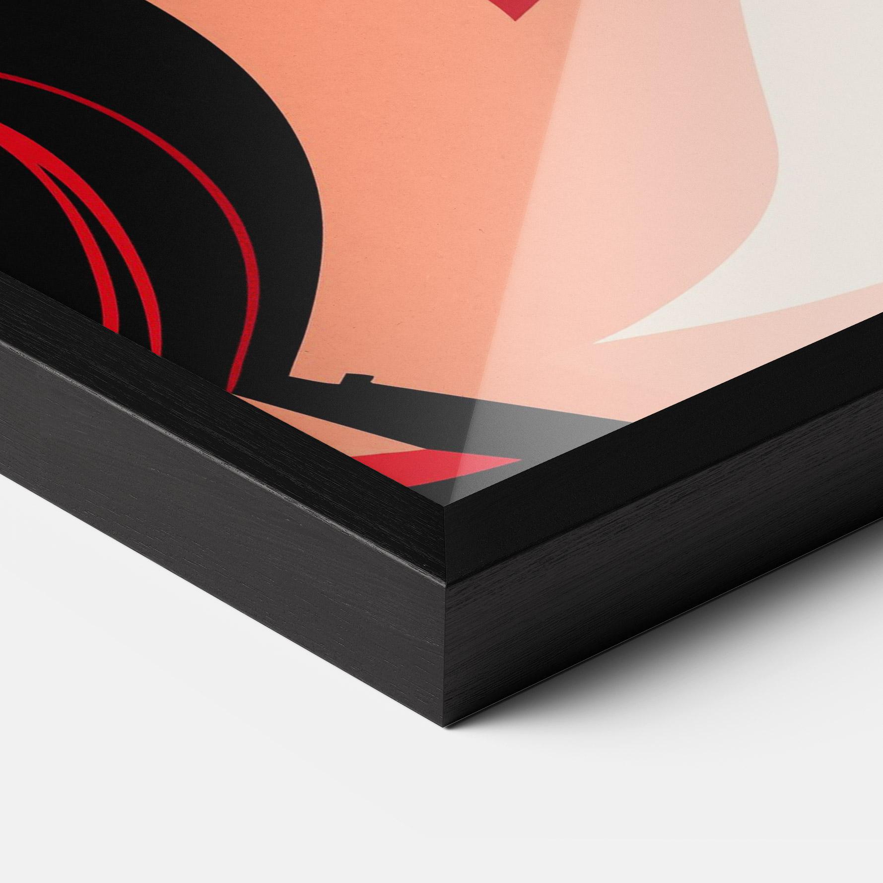 Poster Înrămat Red Light Portrait mockup 3