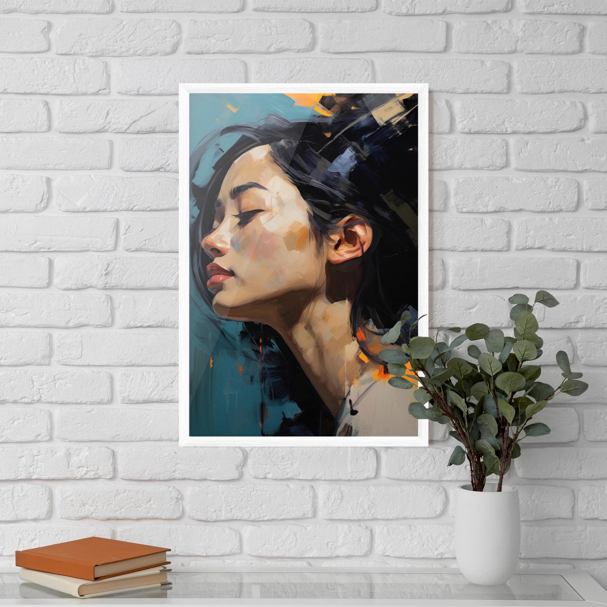 Poster Înrămat Acrylic Asian Portrait mockup 5