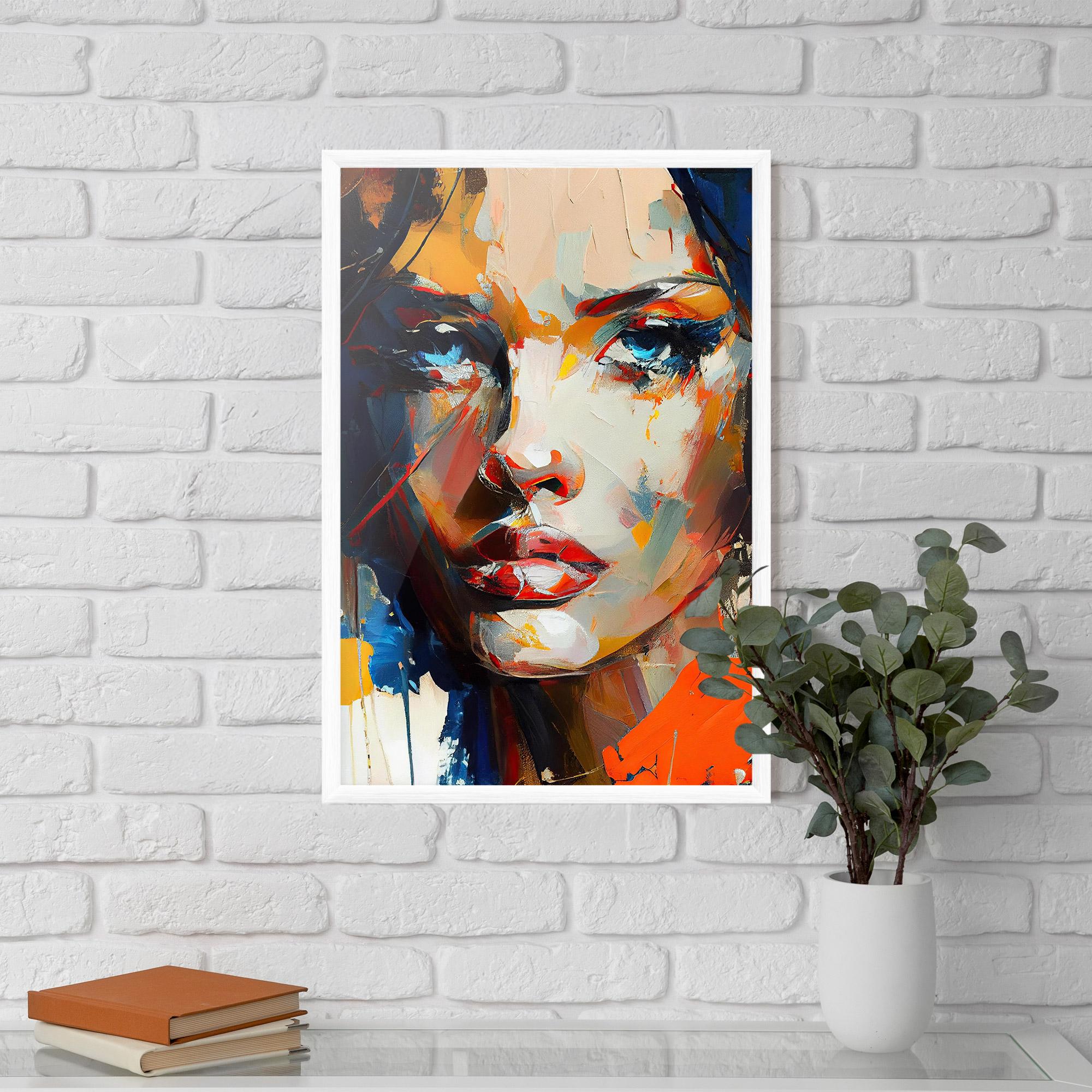 Poster Înrămat Beautiful Brunette Woman mockup 5