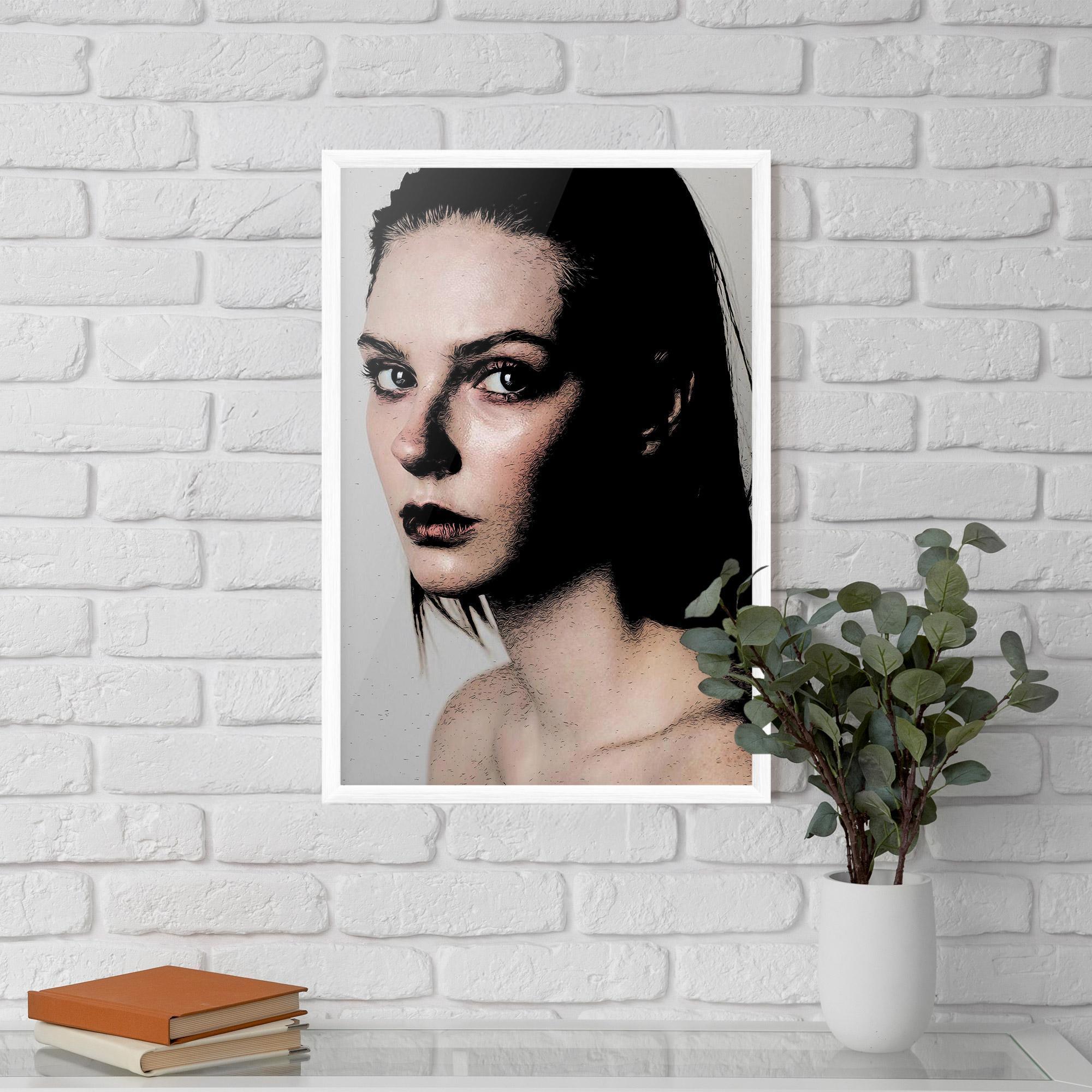 Poster Înrămat Big Eyes Portrait mockup 5