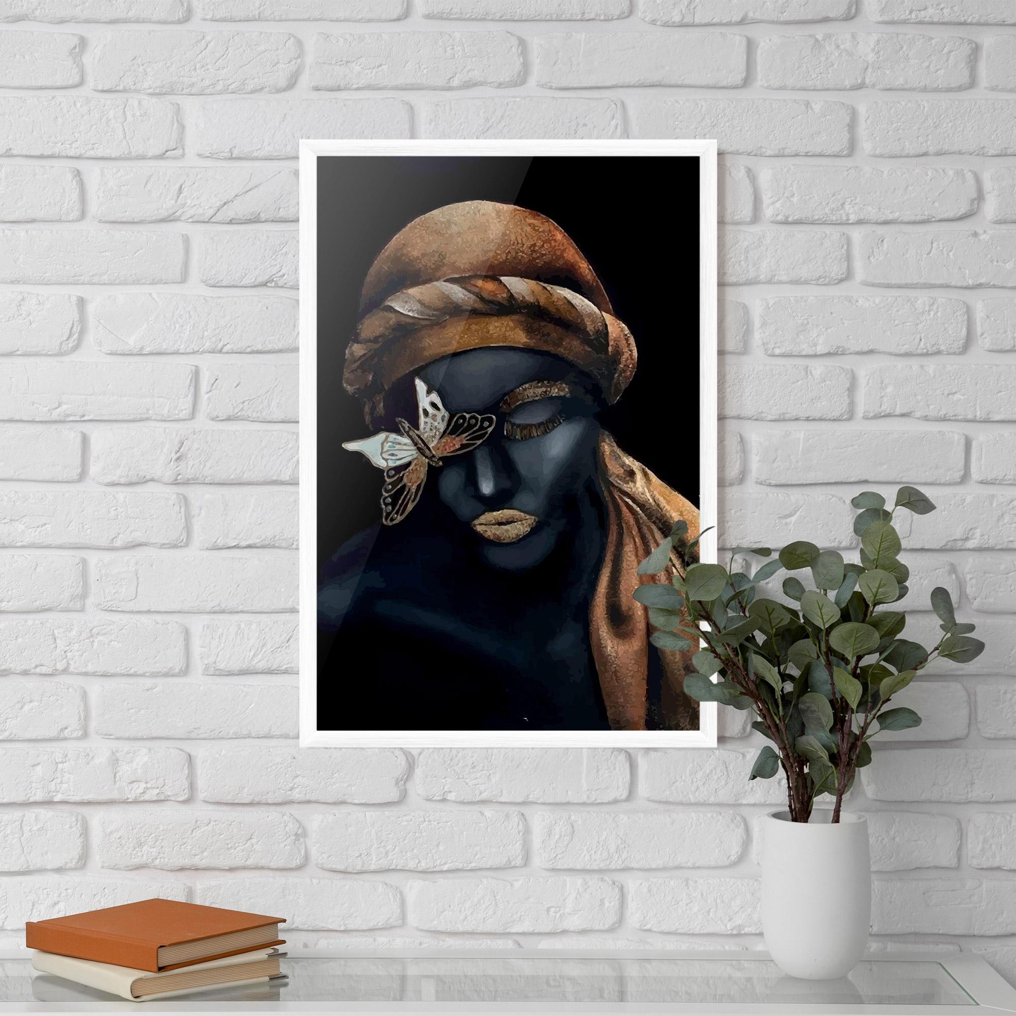 Poster Înrămat Butterfly Lady mockup 5