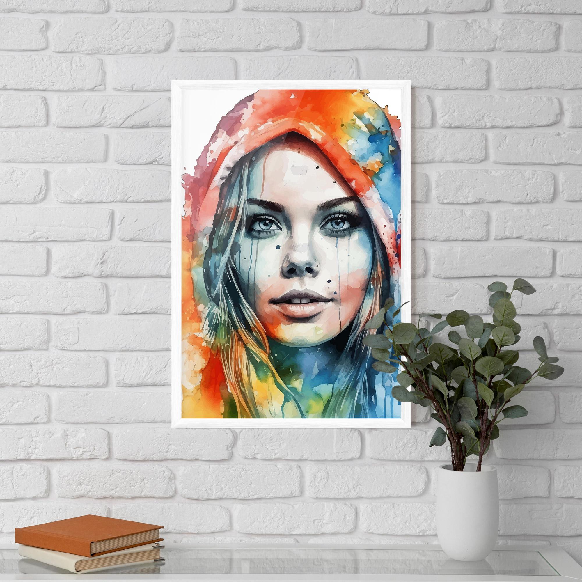 Poster Înrămat Colorful Portrait Art mockup 5