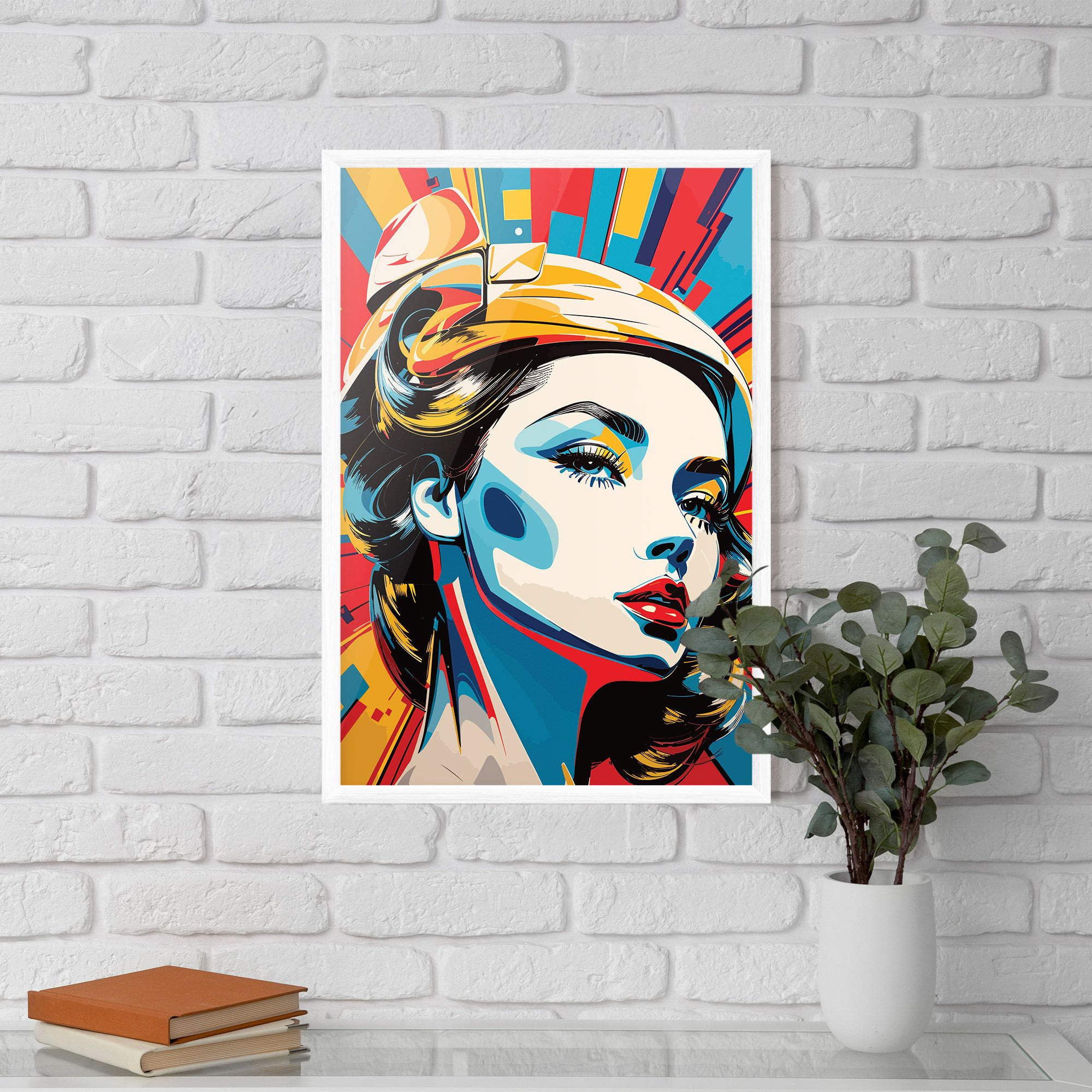 Colorful Portrait Lady mockup 5