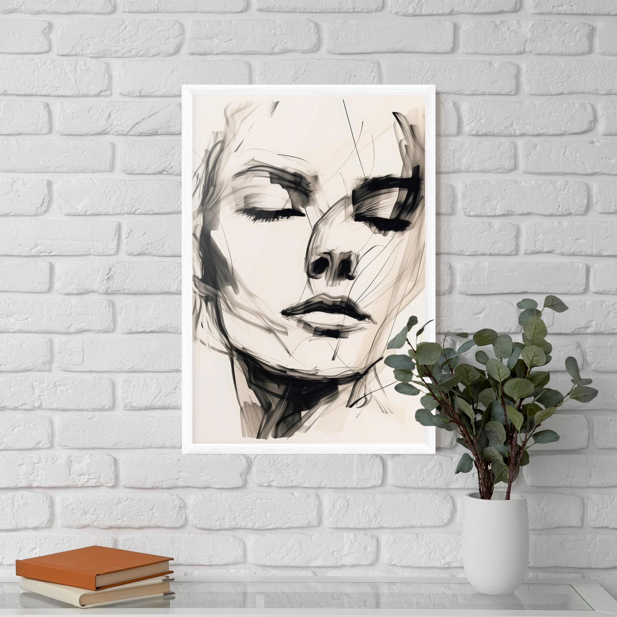 Poster Înrămat Continuous Line Woman mockup 5