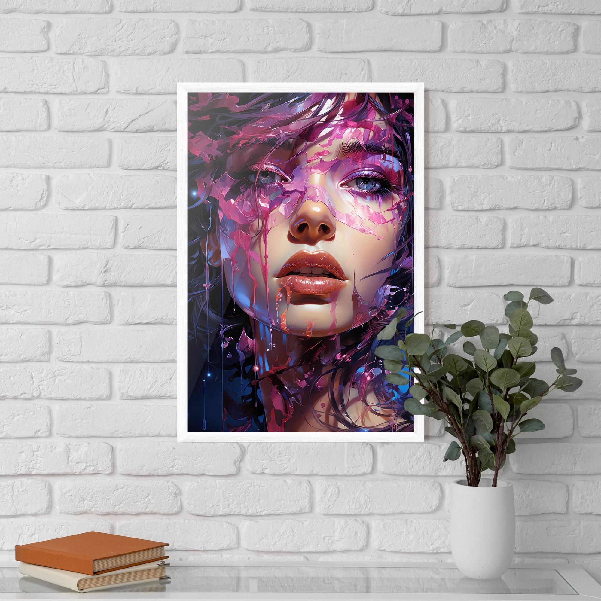 Poster Înrămat Cute Purple Girl mockup 5