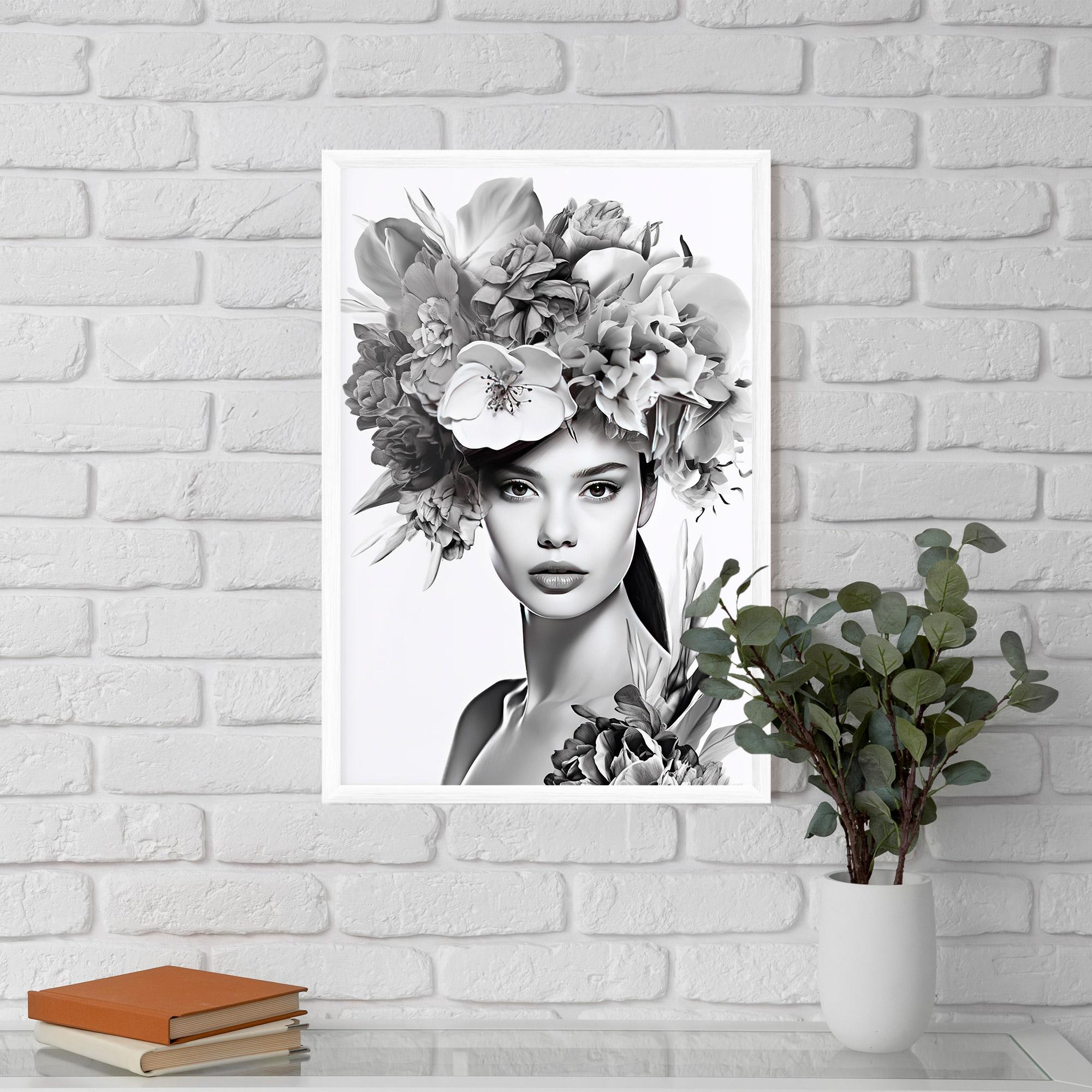 Poster Înrămat Flower Crown Woman mockup 5