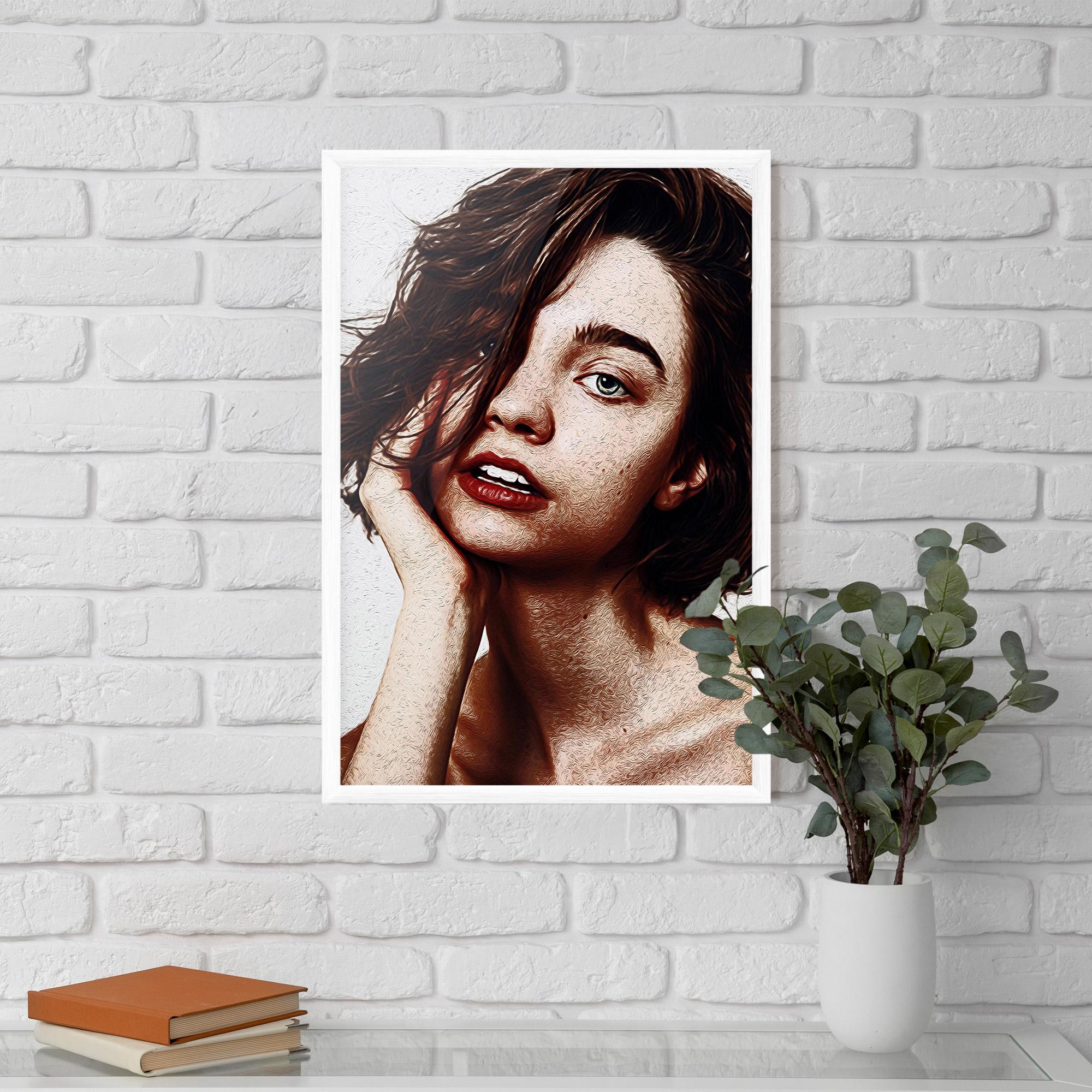 Poster Înrămat Grey Eye Portrait mockup 5