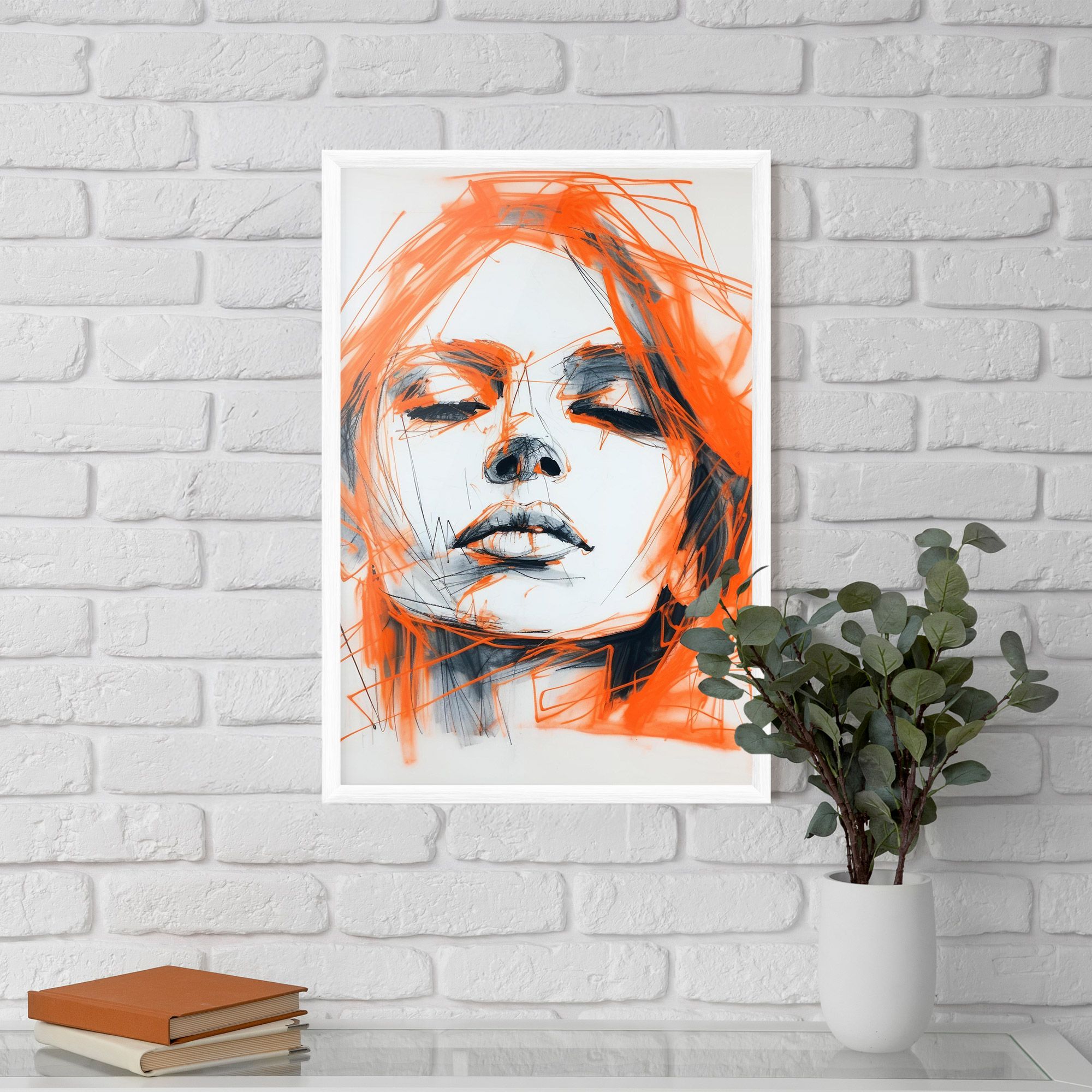 Orange Ink Drawing mockup 5