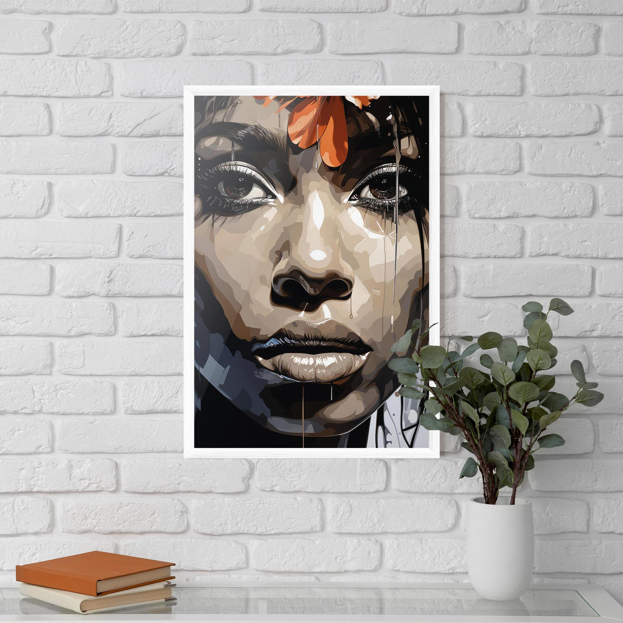 Poster Înrămat Pretty Girl Portrait mockup 5