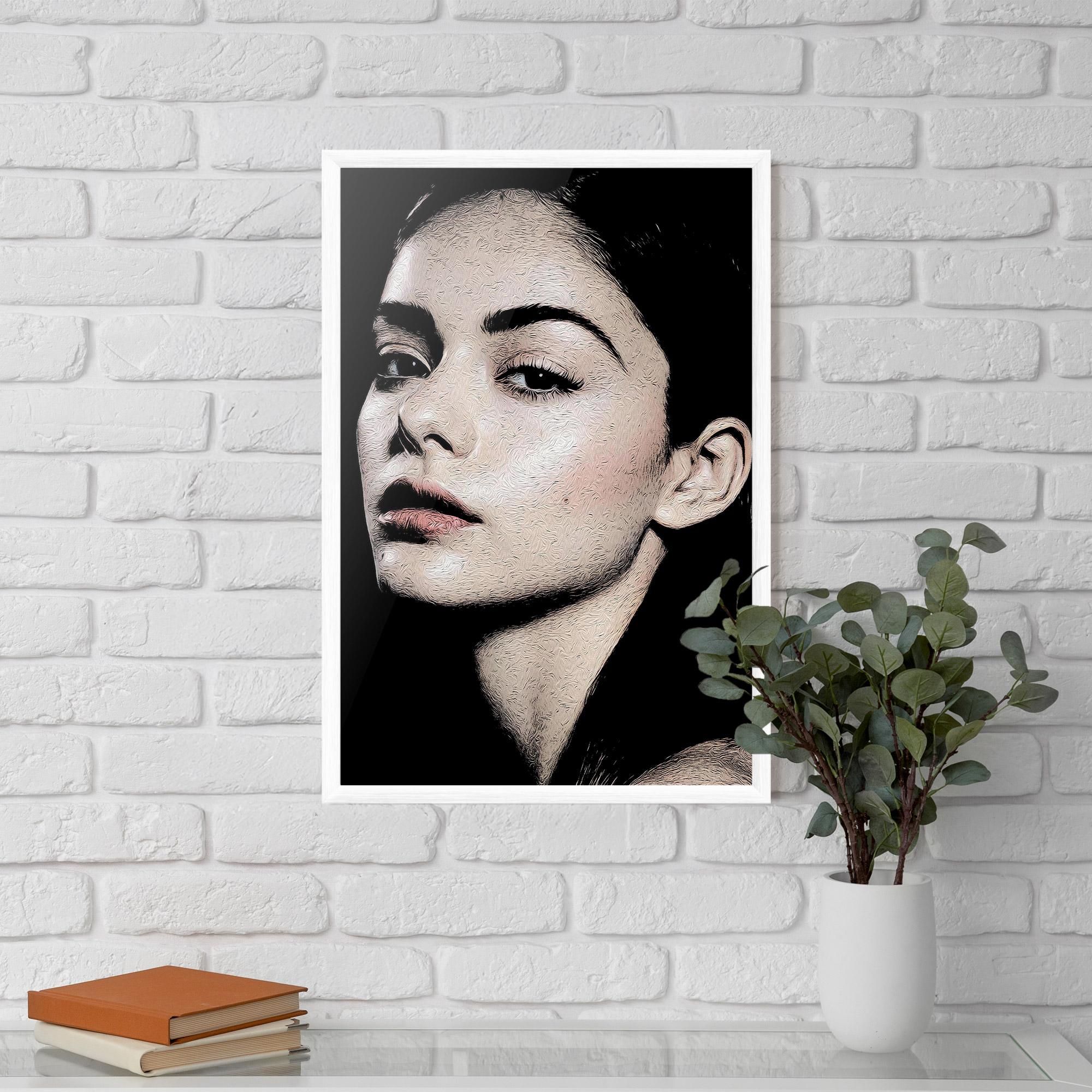 Poster Înrămat Pretty Portrait Girl mockup 5
