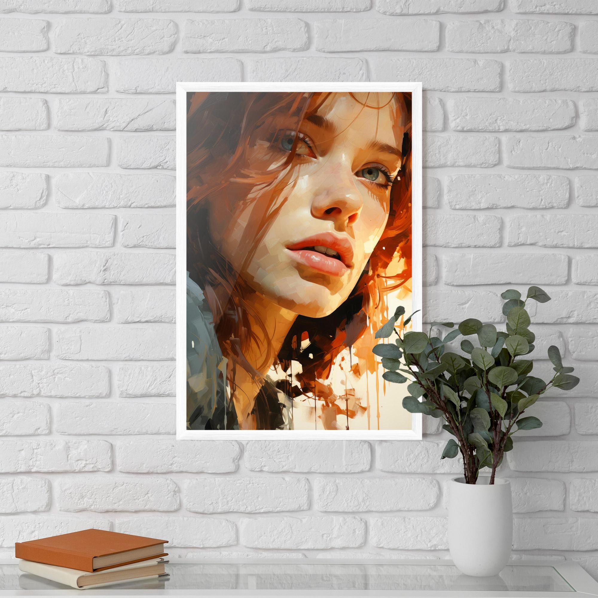 Poster Înrămat Pretty Woman Portrait mockup 5