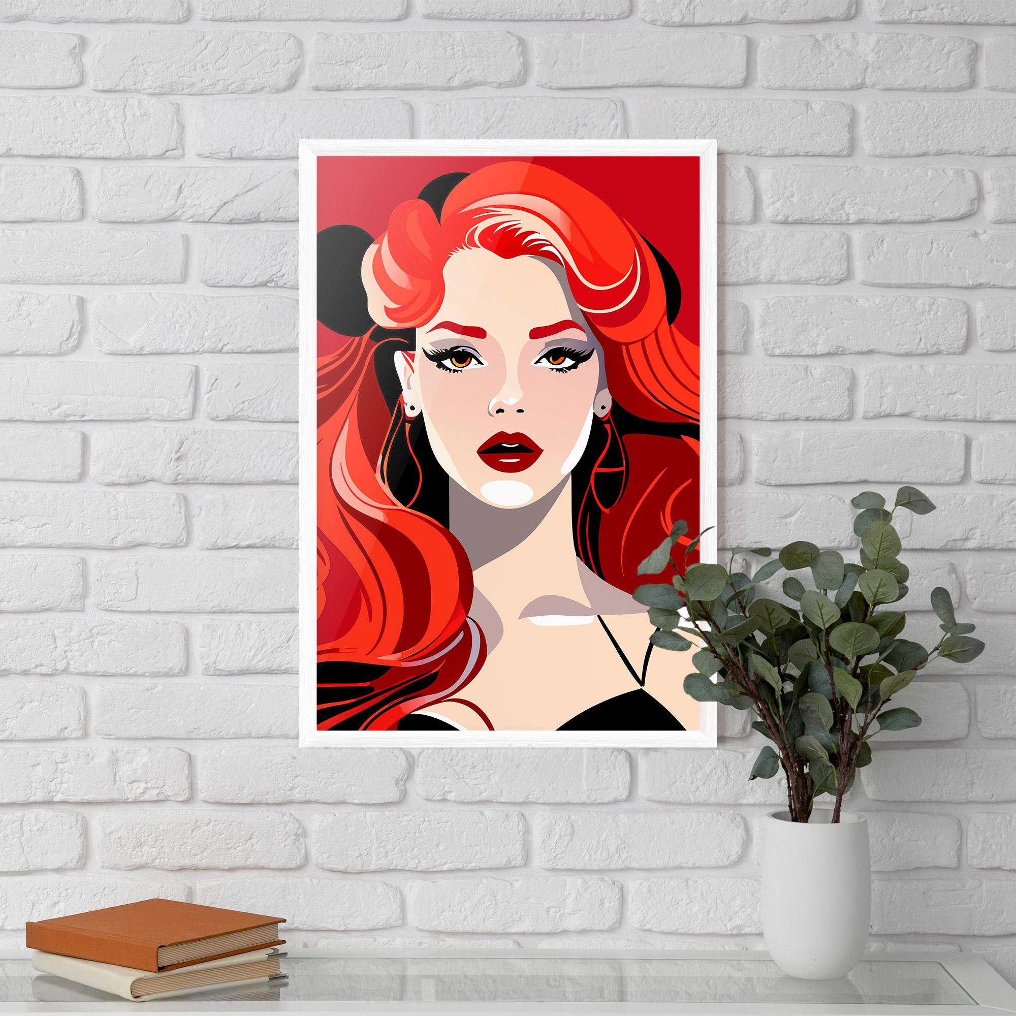 Poster Înrămat Red Hair Portrait mockup 5