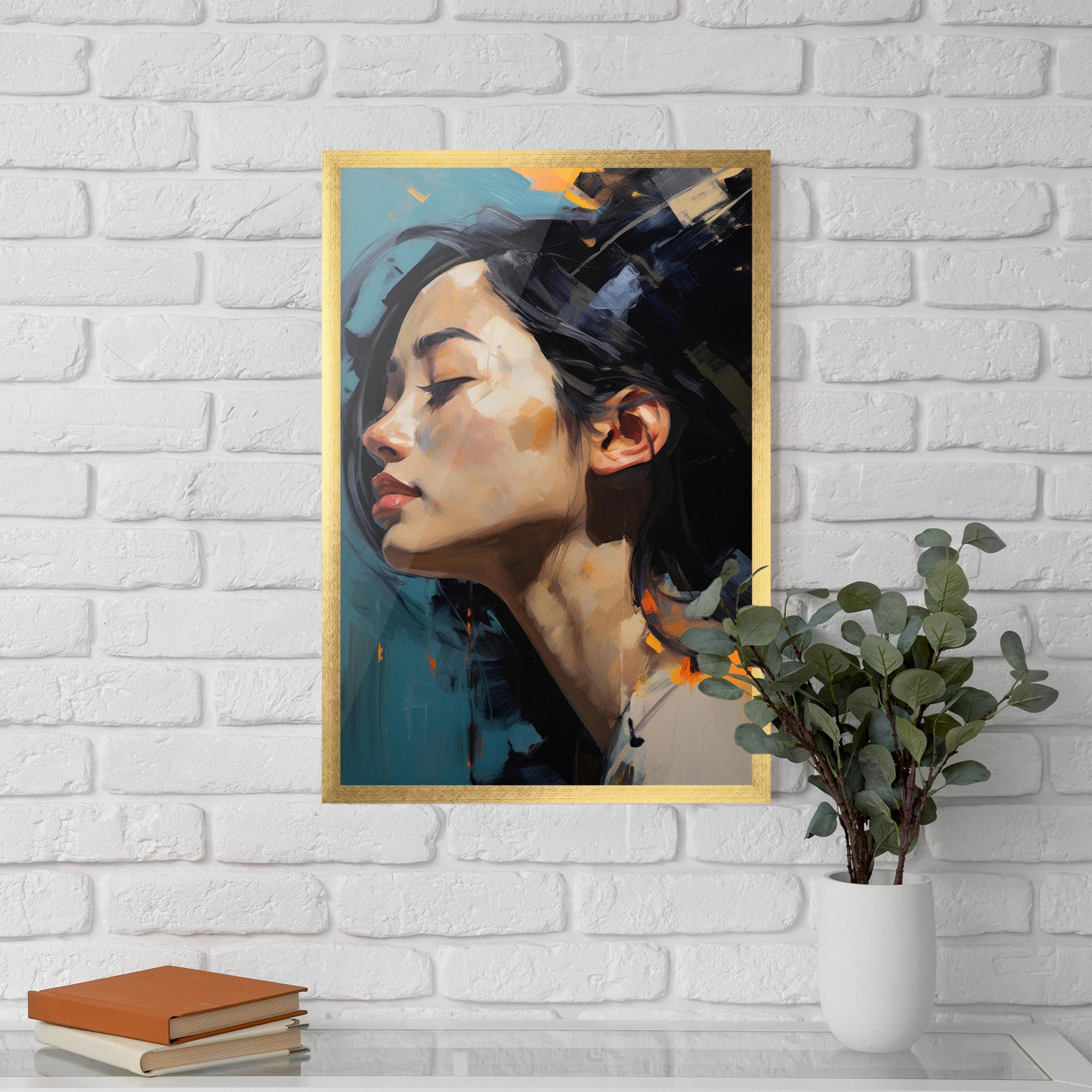 Poster Înrămat Acrylic Asian Portrait mockup 5