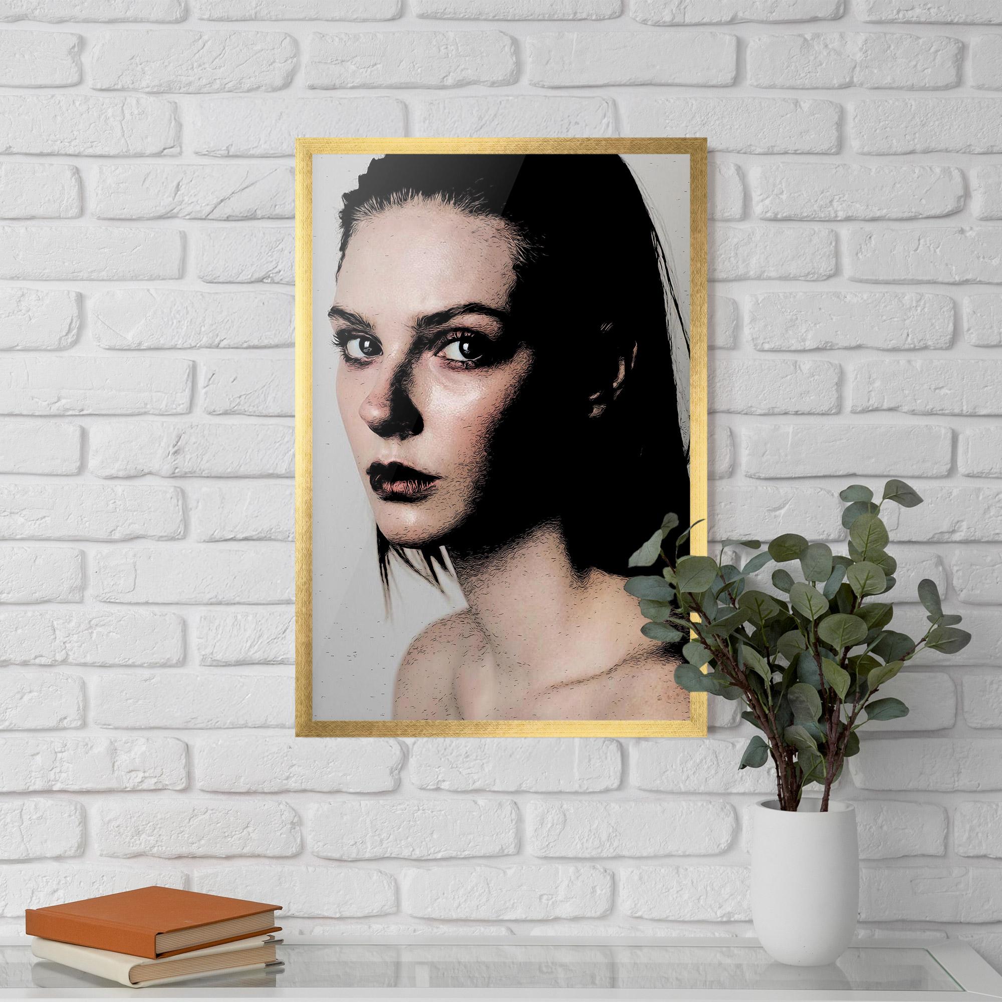 Poster Înrămat Big Eyes Portrait mockup 5