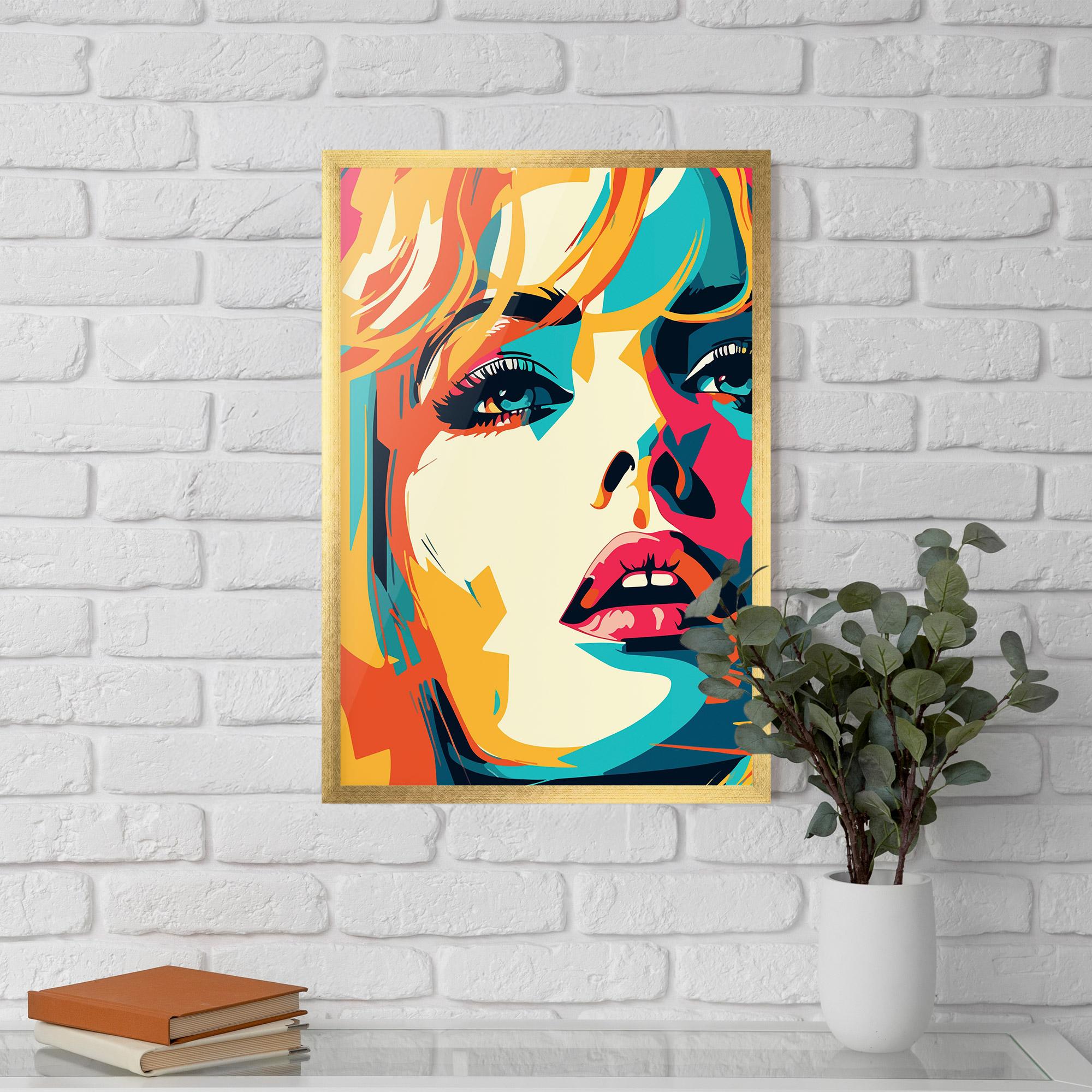 Poster Înrămat Blonde Girl Portrait mockup 5