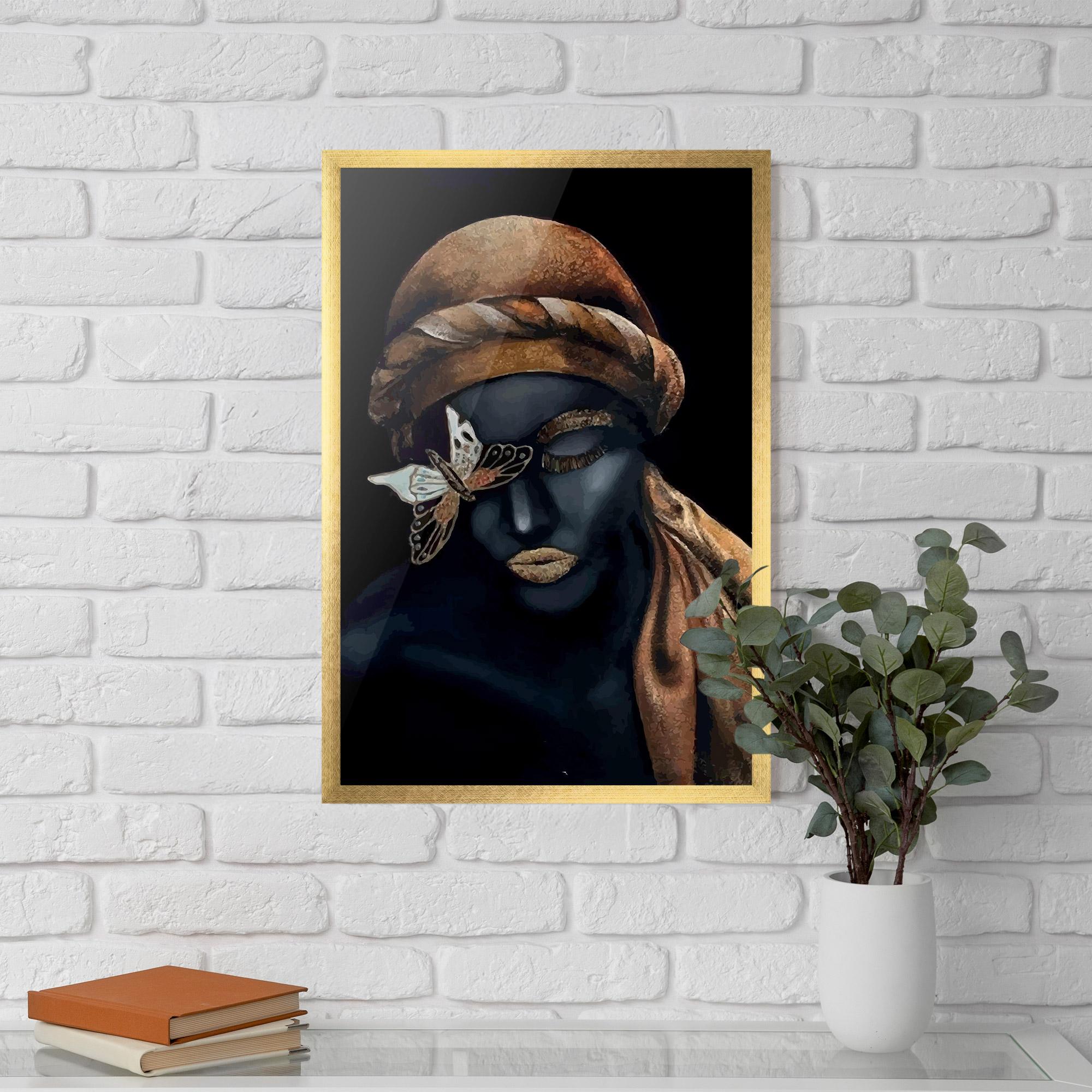 Poster Înrămat Butterfly Lady mockup 5