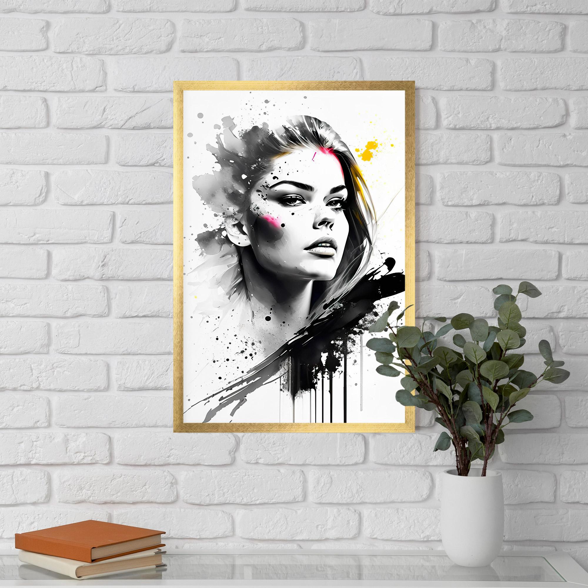 Poster Înrămat Ink Splash Portrait mockup 5