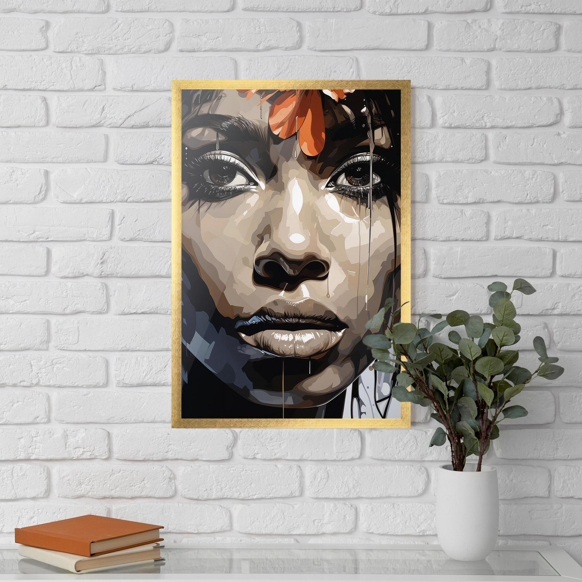 Poster Înrămat Pretty Girl Portrait mockup 5