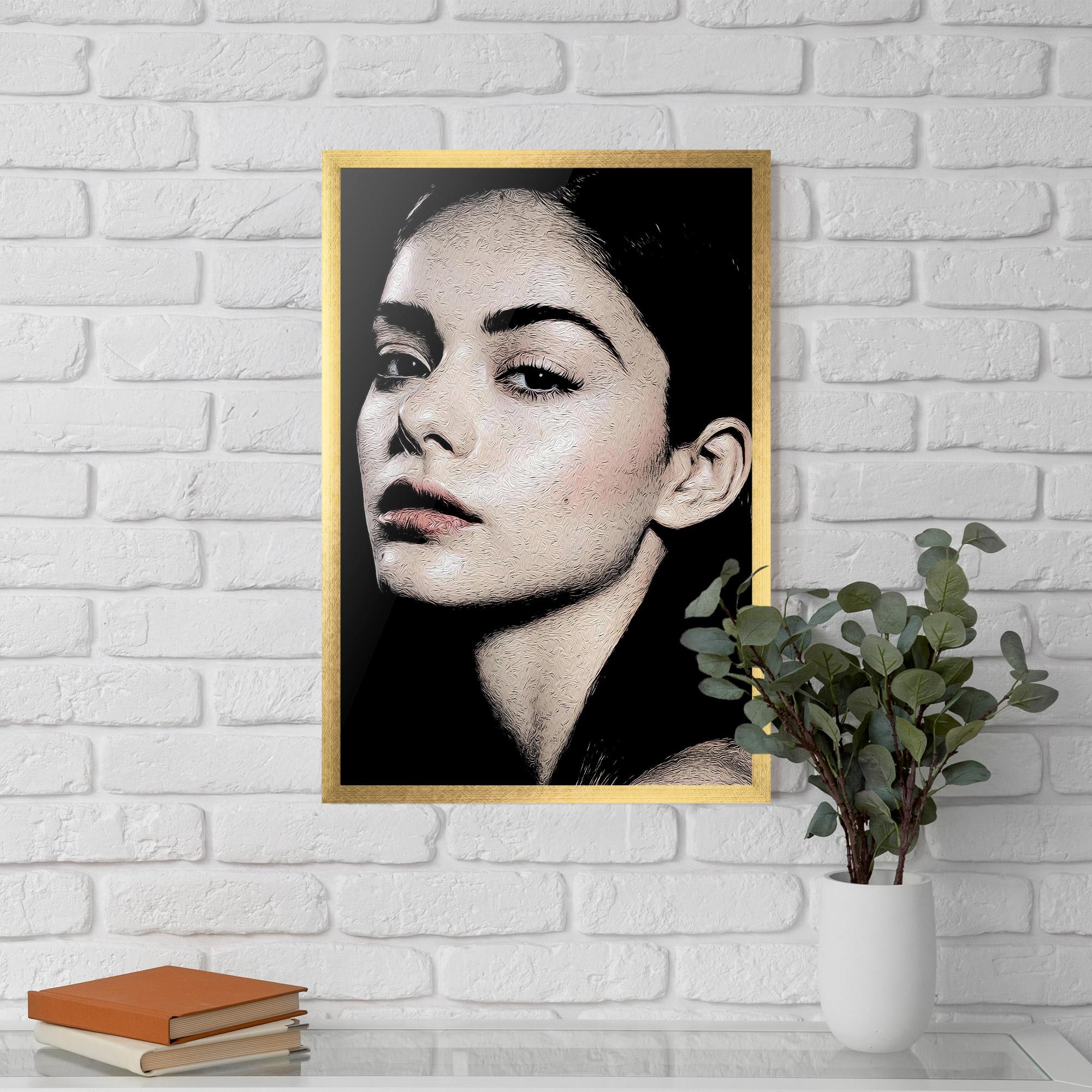 Poster Înrămat Pretty Portrait Girl mockup 5