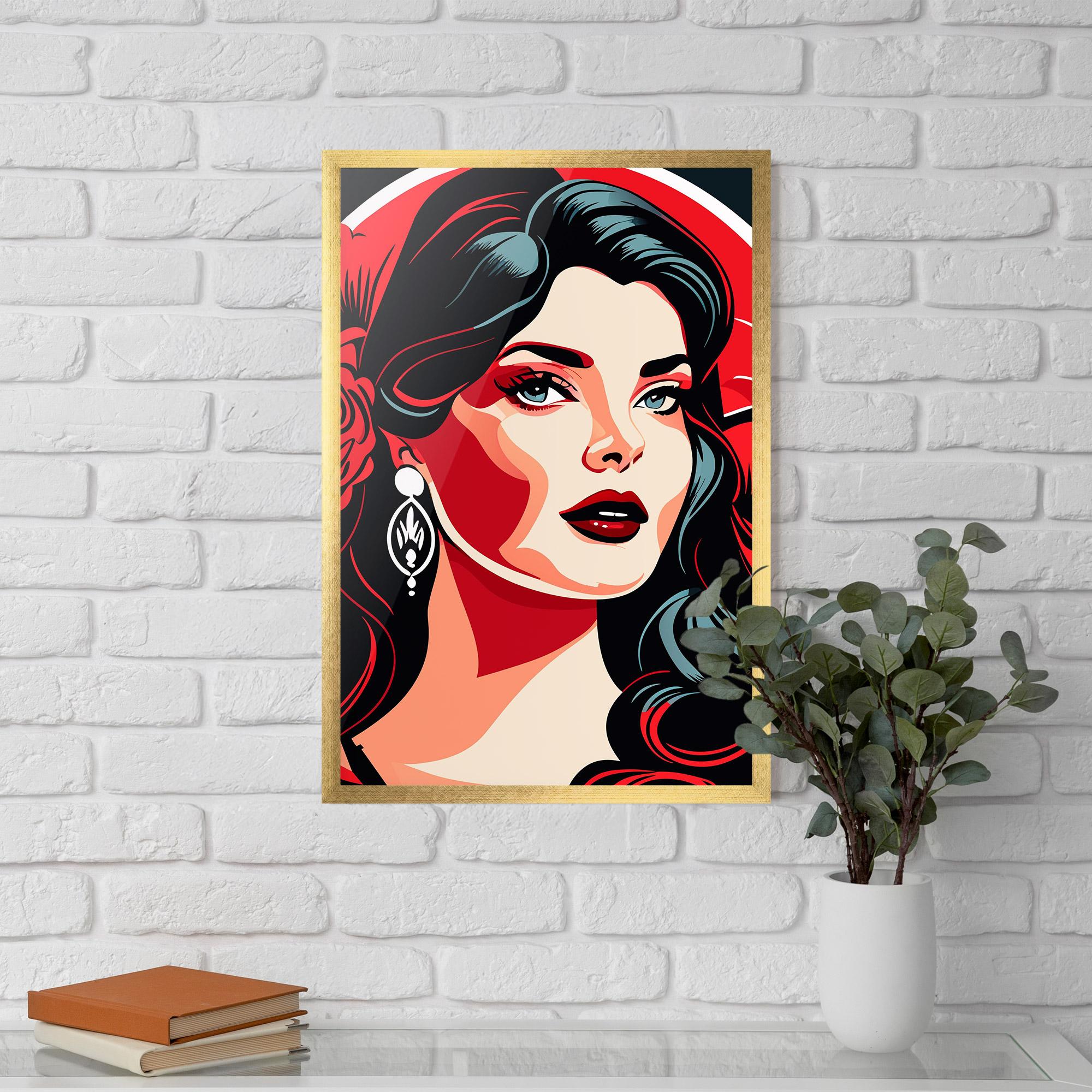 Poster Înrămat Red Light Portrait mockup 5