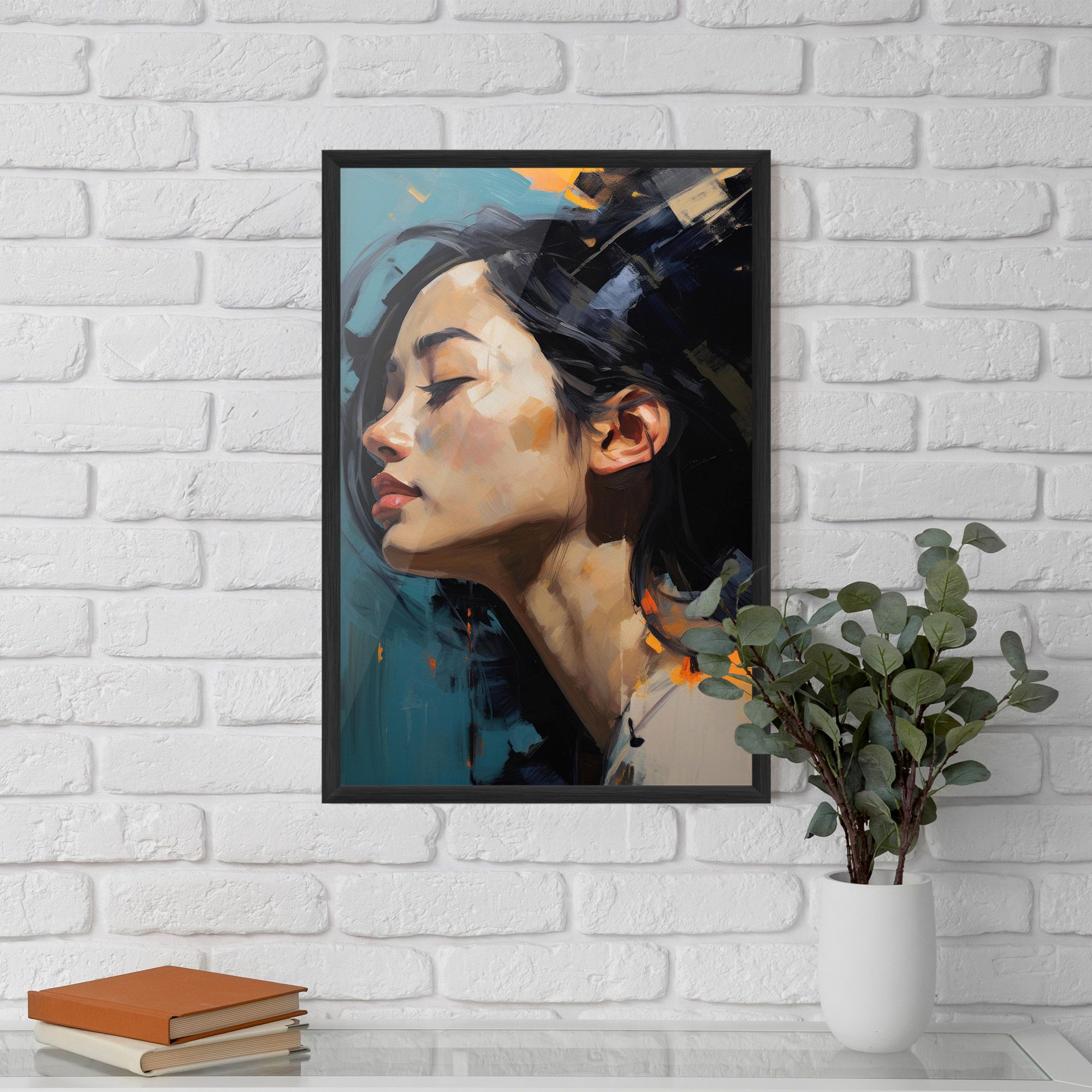 Acrylic Asian Portrait mockup 5