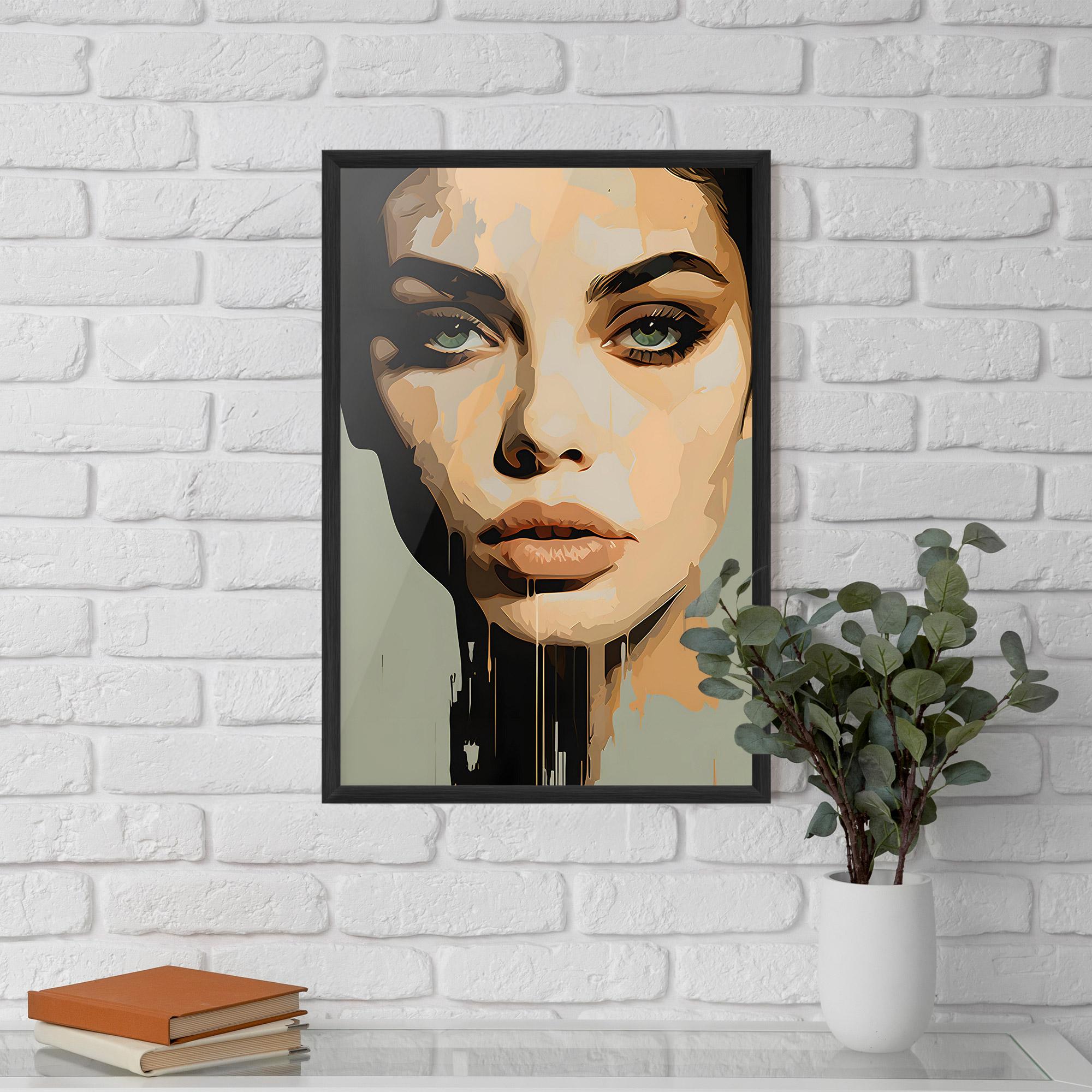 Poster Înrămat Apologetic Face mockup 5