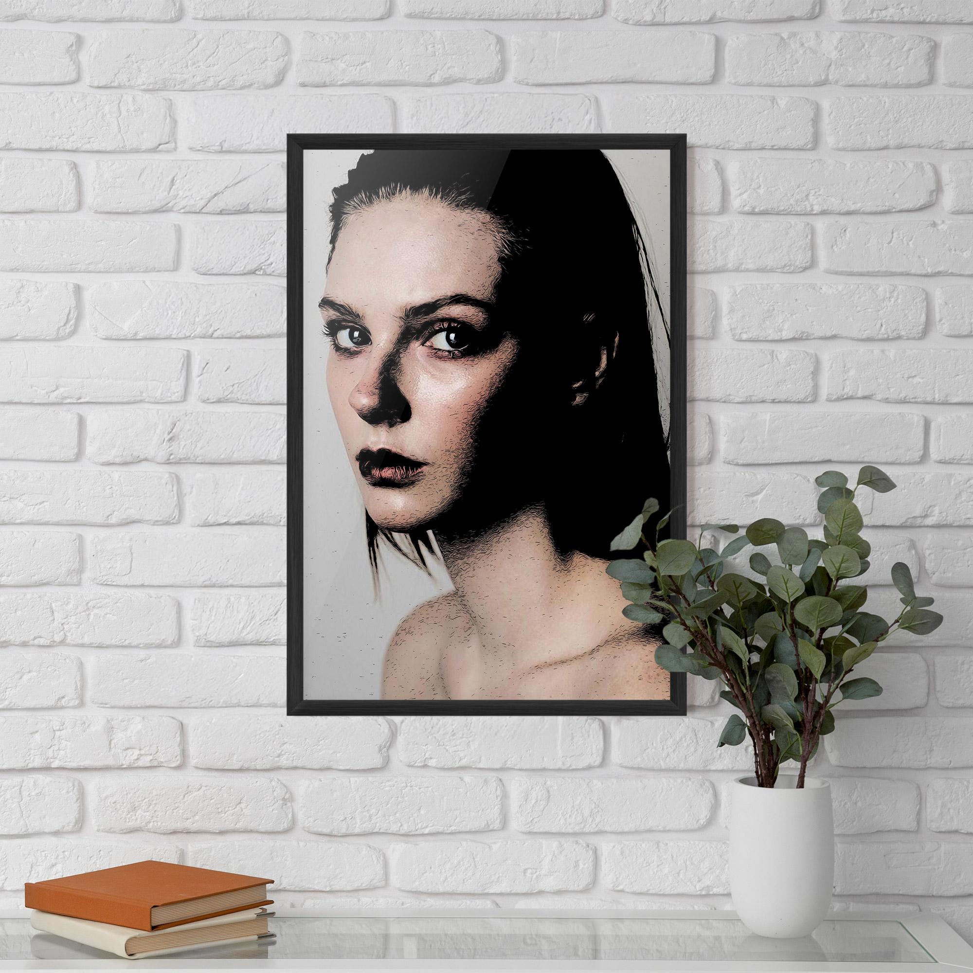 Poster Înrămat Big Eyes Portrait mockup 5
