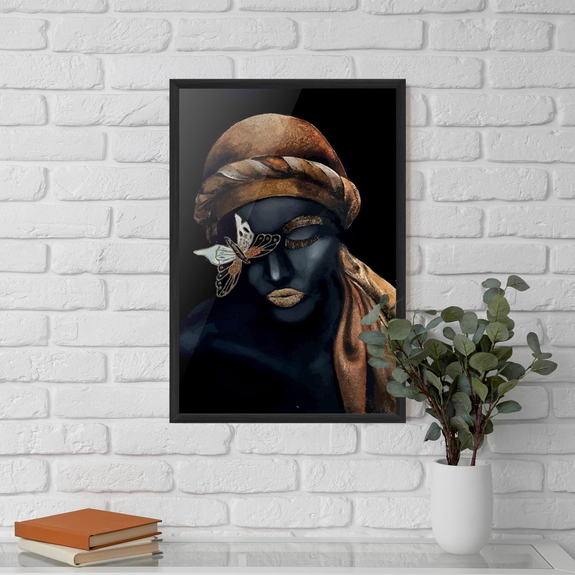 Poster Înrămat Butterfly Lady mockup 5