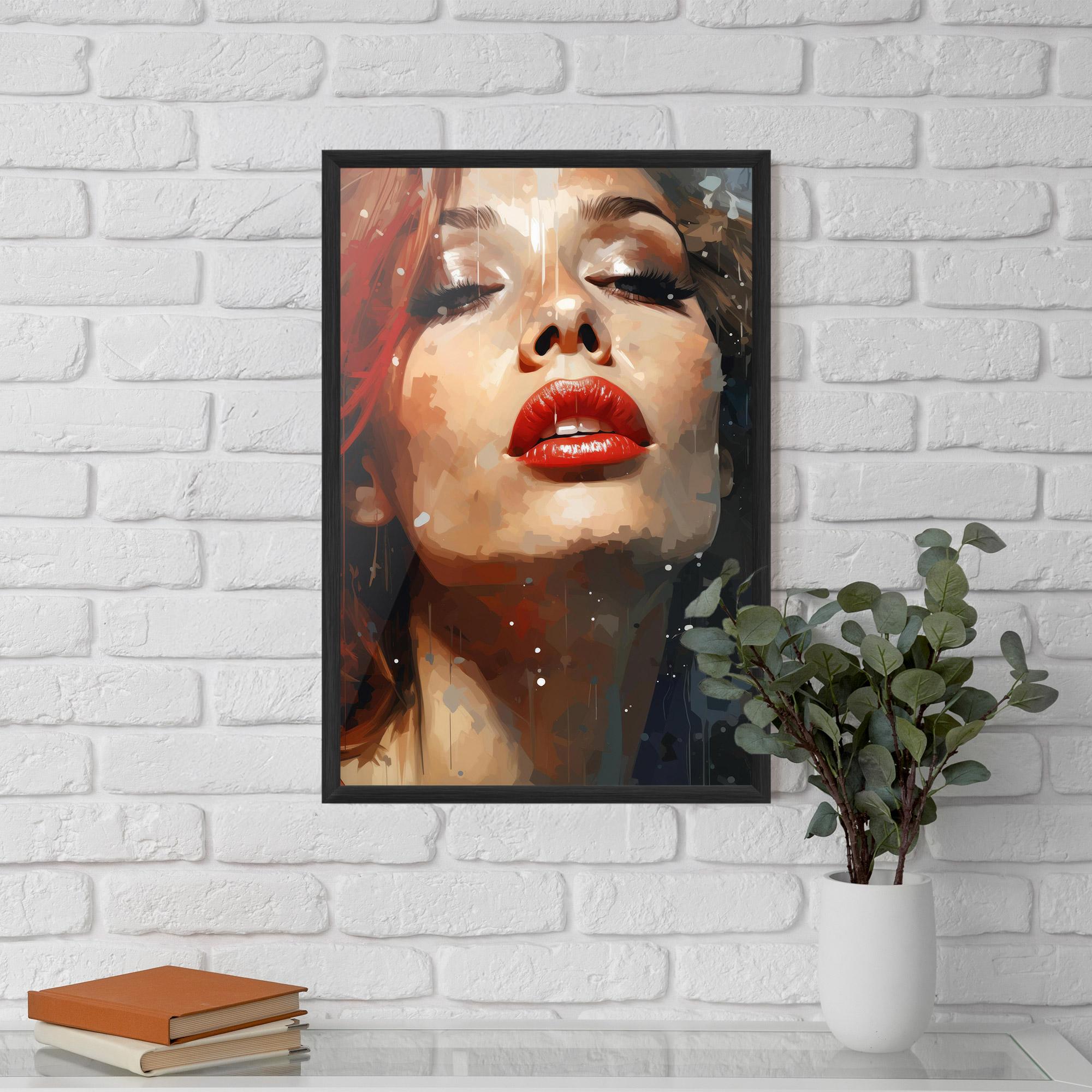 Poster Înrămat Close Up Look Portrait mockup 5