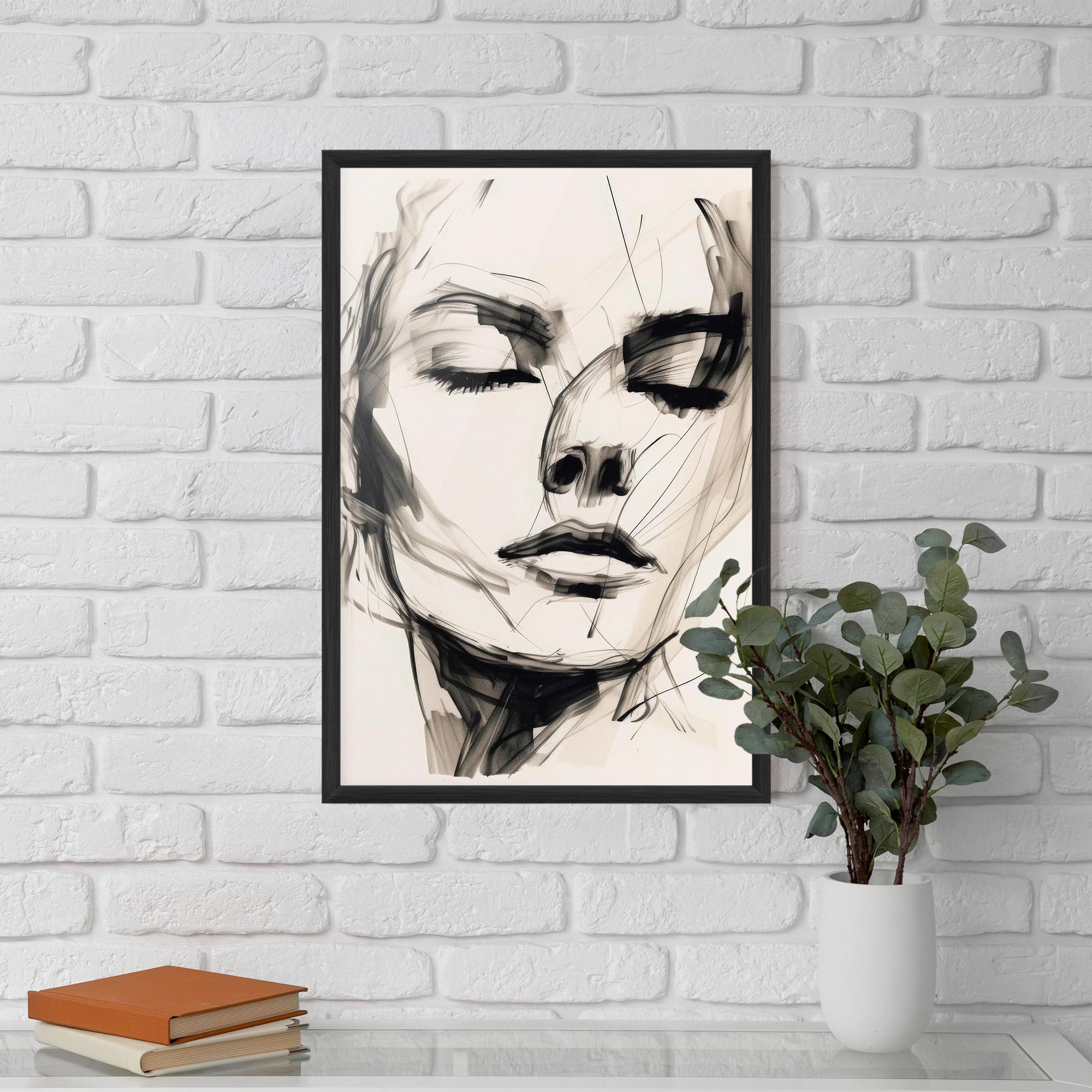 Poster Înrămat Continuous Line Woman mockup 5