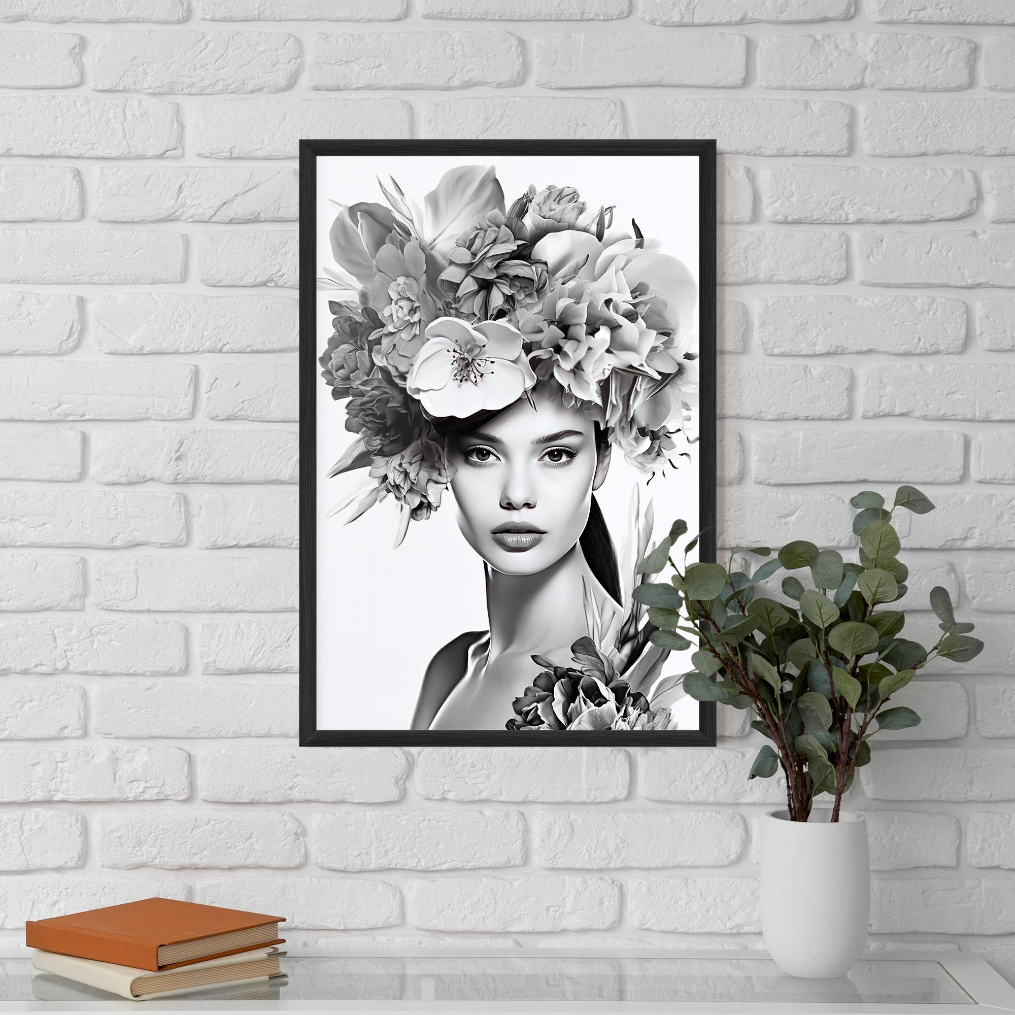 Poster Înrămat Flower Crown Woman mockup 5