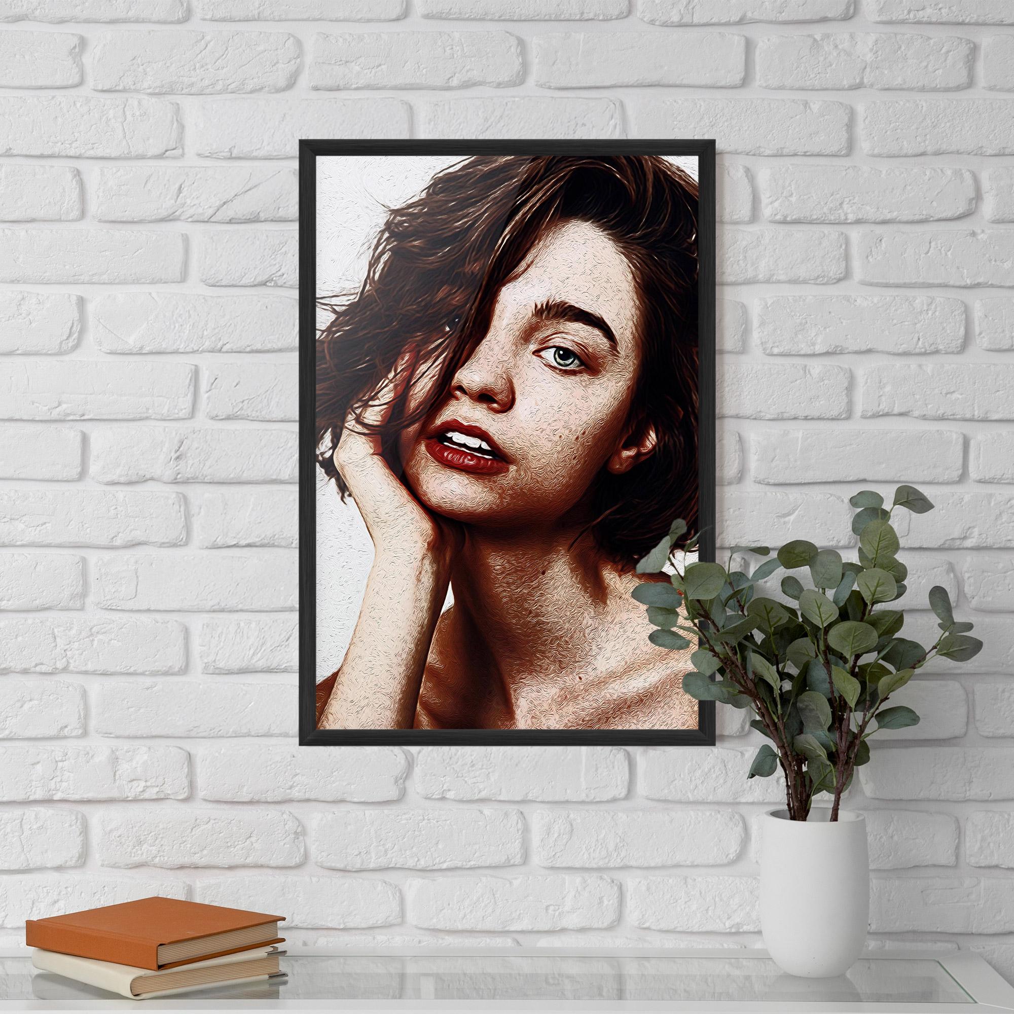 Poster Înrămat Grey Eye Portrait mockup 5