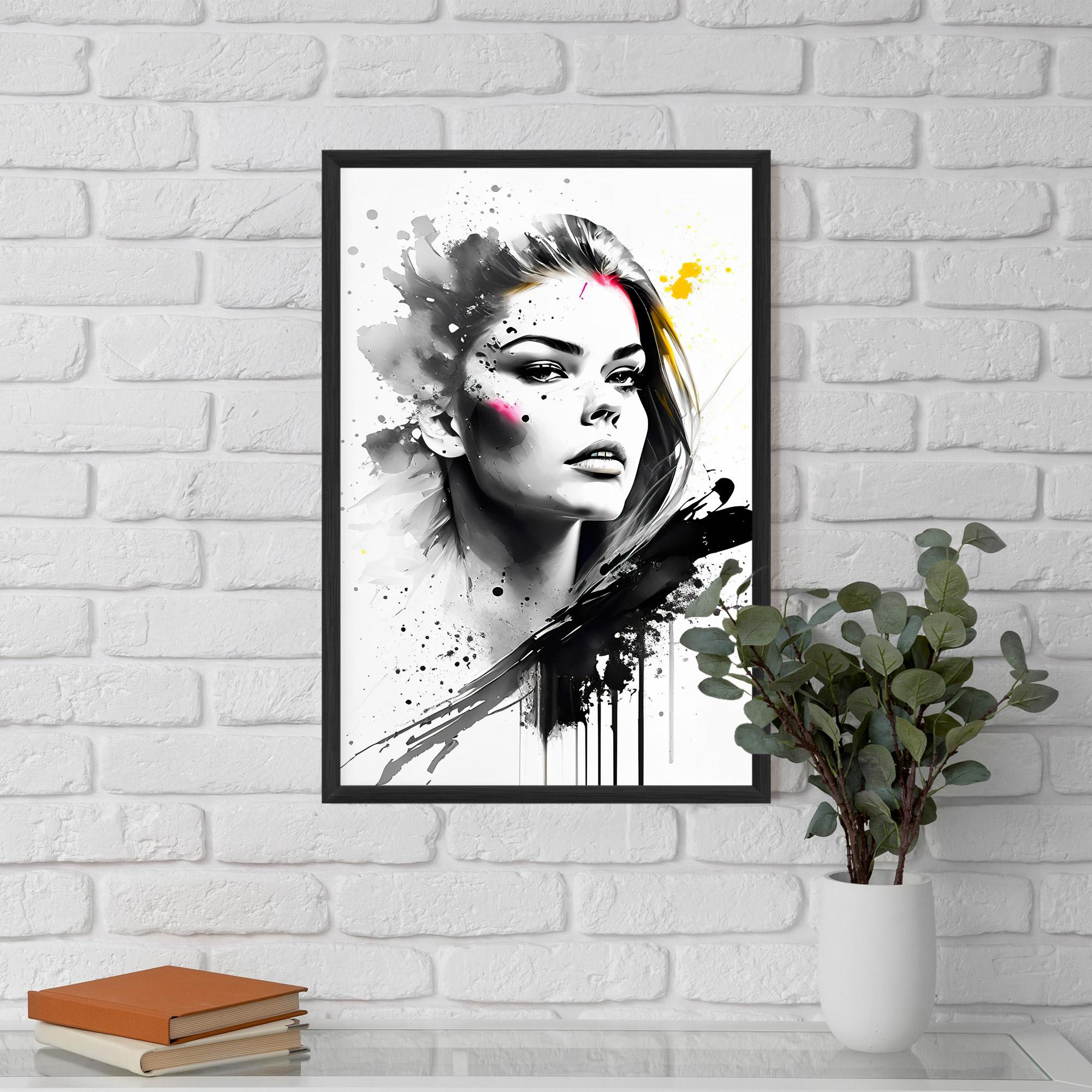 Poster Înrămat Ink Splash Portrait mockup 5