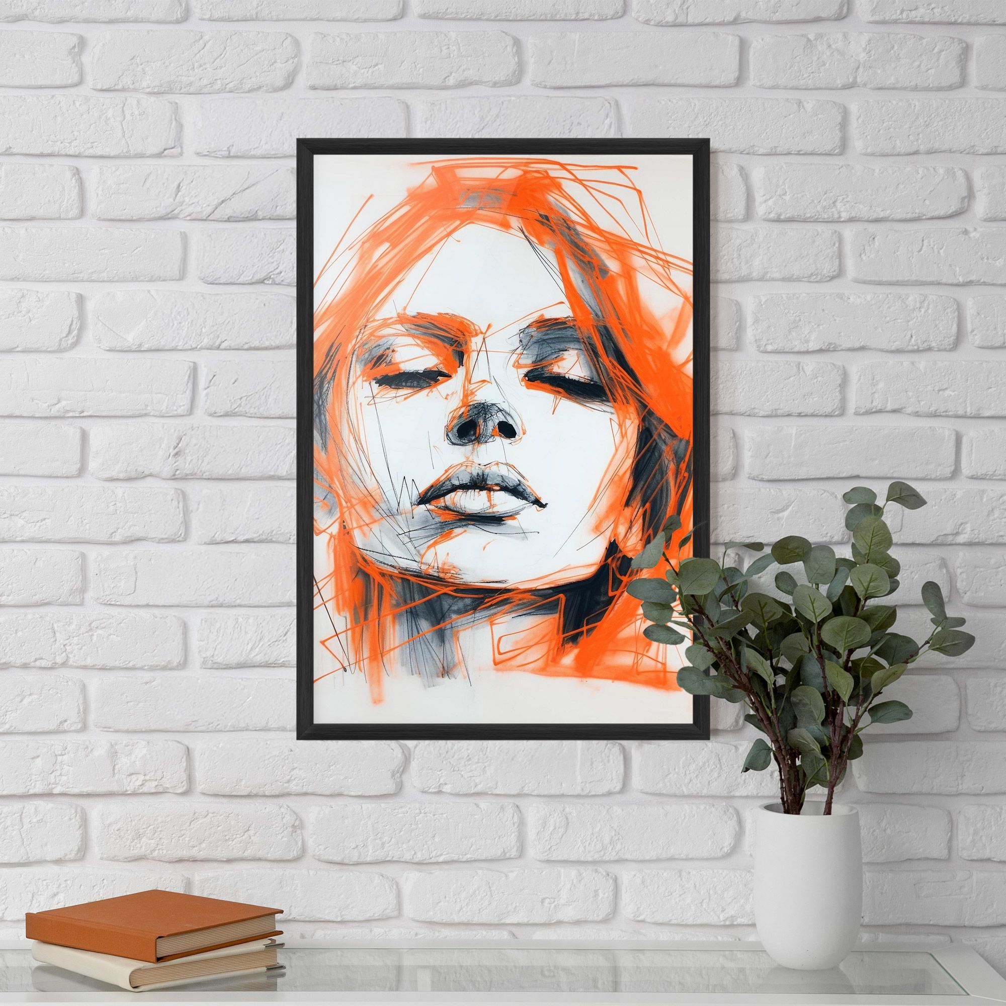 Orange Ink Drawing mockup 5