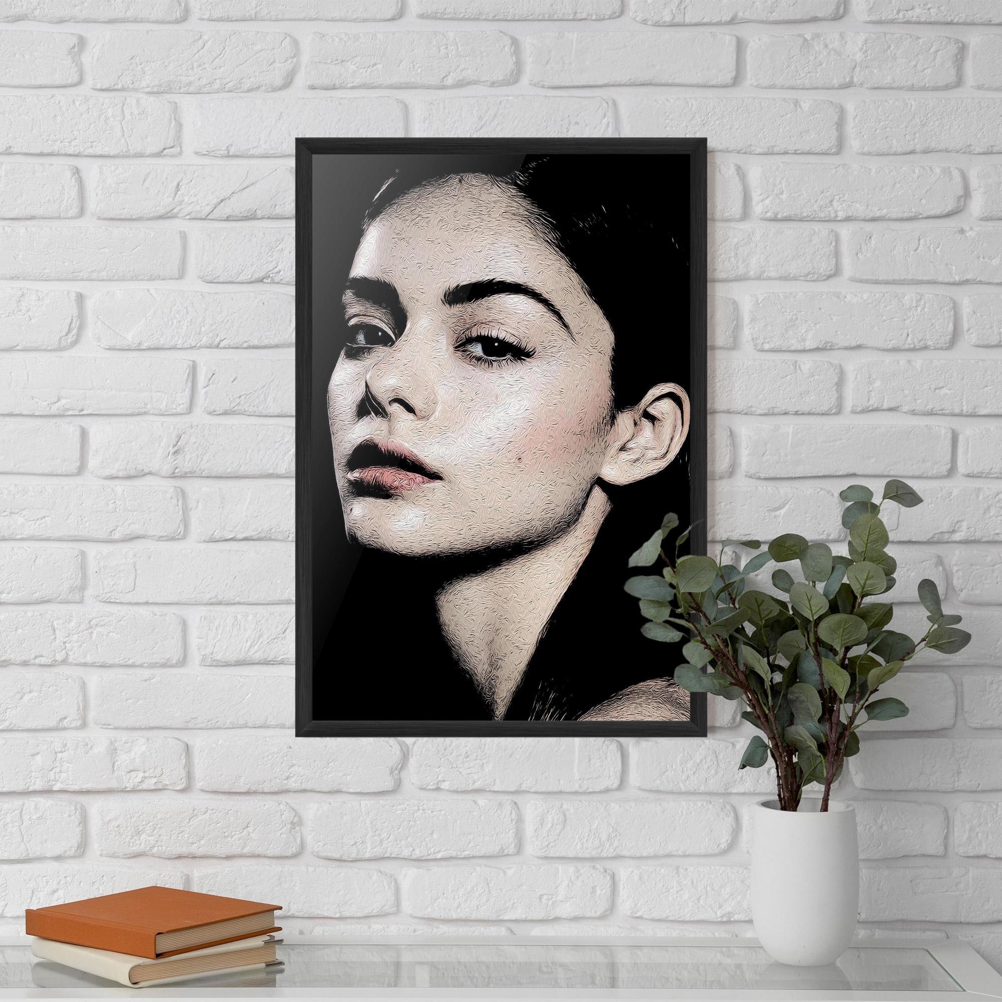Poster Înrămat Pretty Portrait Girl mockup 5