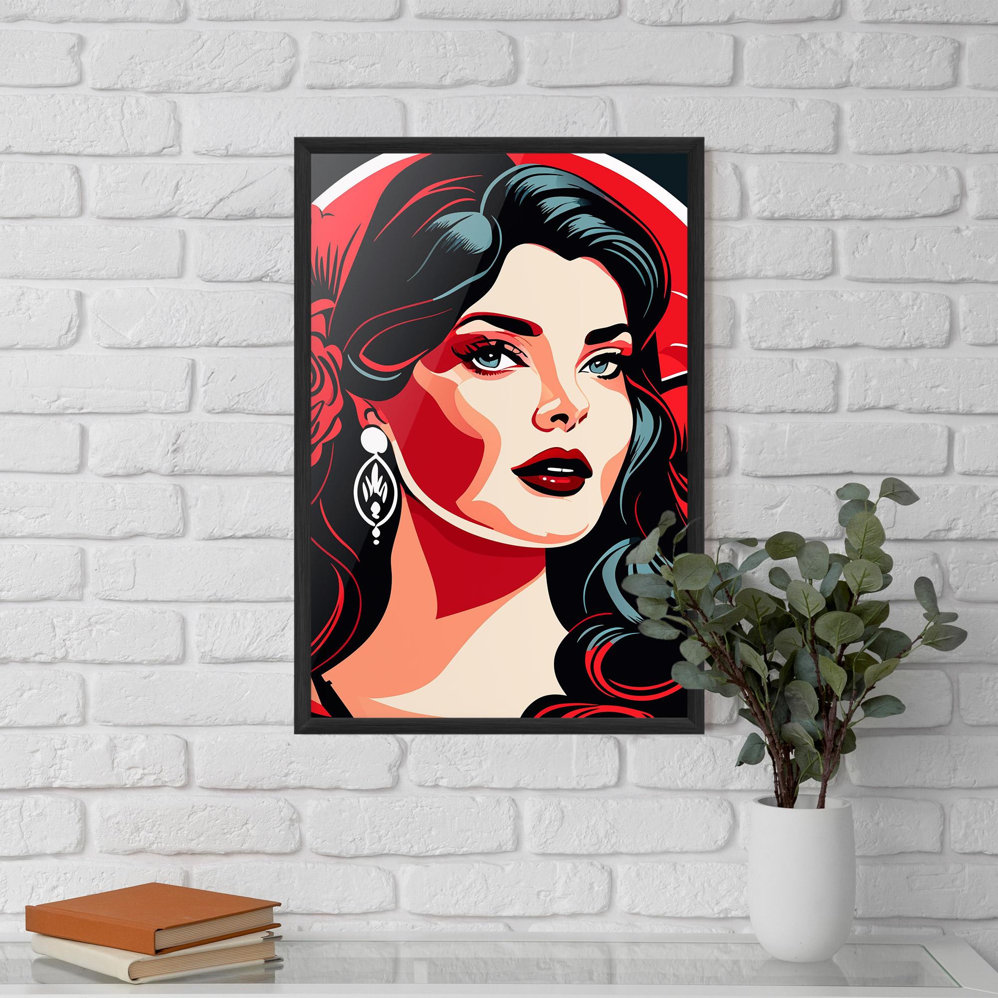 Poster Înrămat Red Light Portrait mockup 5