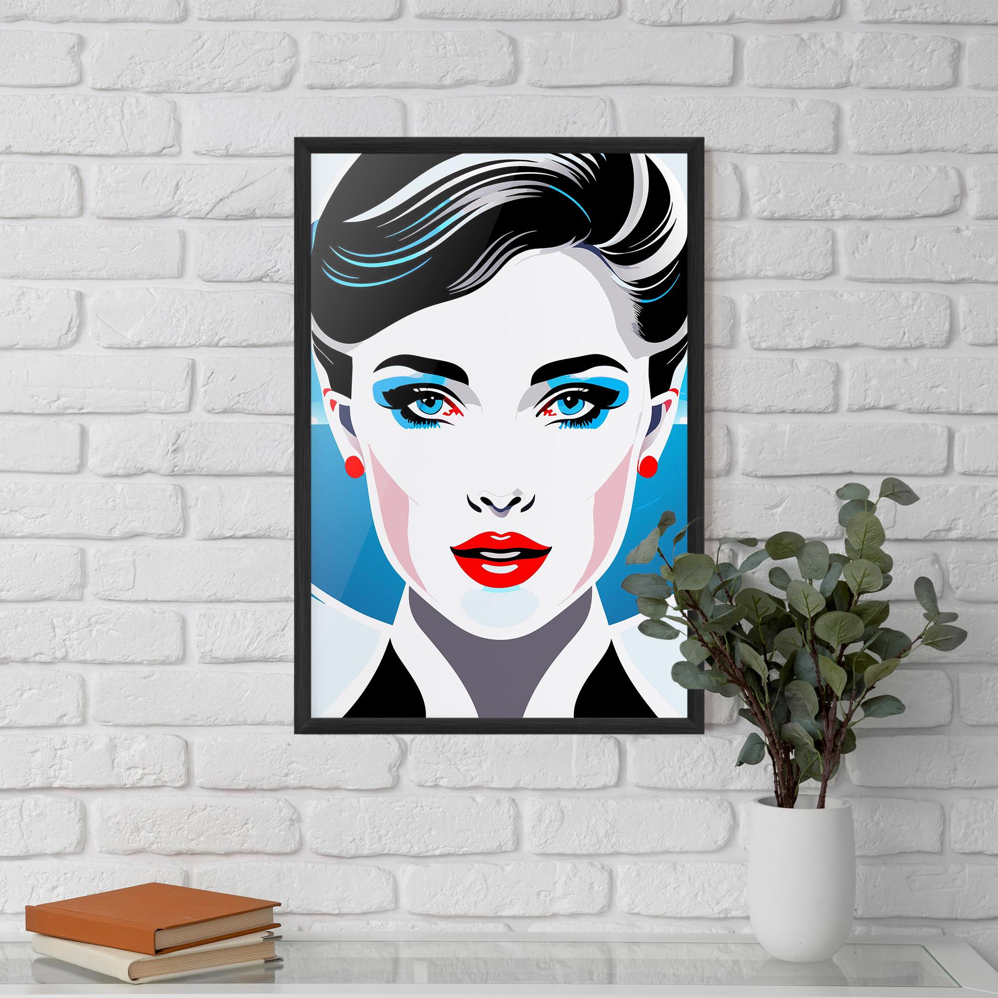 Poster Înrămat Smart Woman Portrait mockup 5