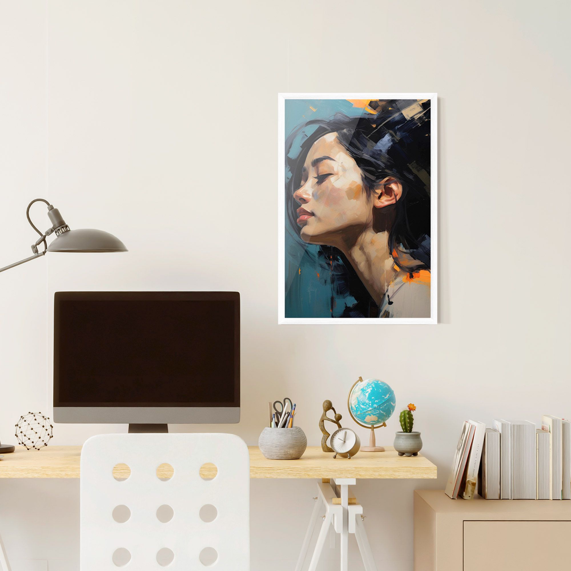 Acrylic Asian Portrait mockup 6